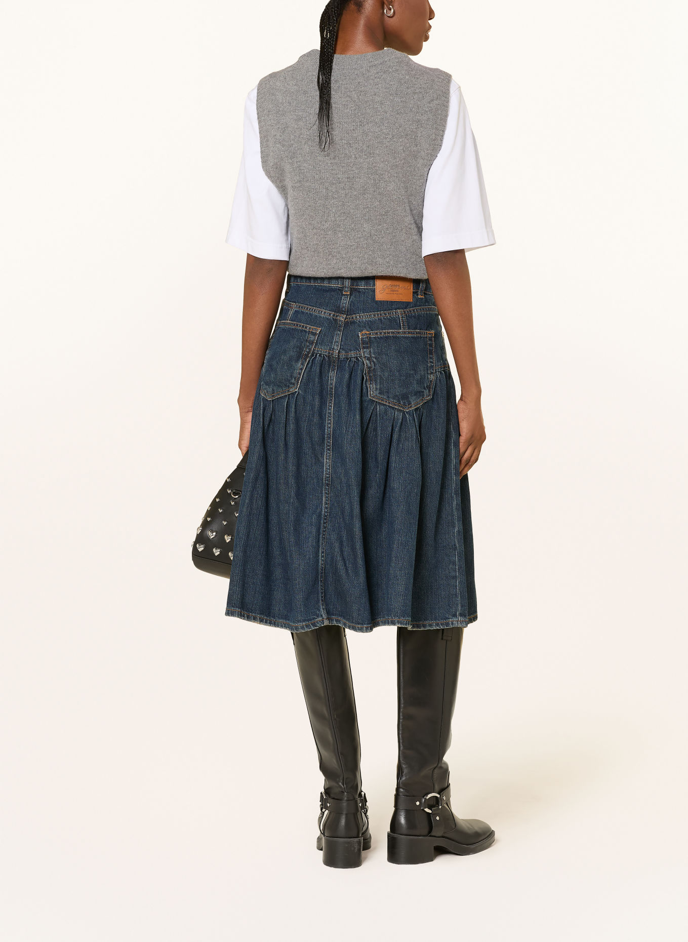 GANNI Jupe en jean: BLEU FONCÉ