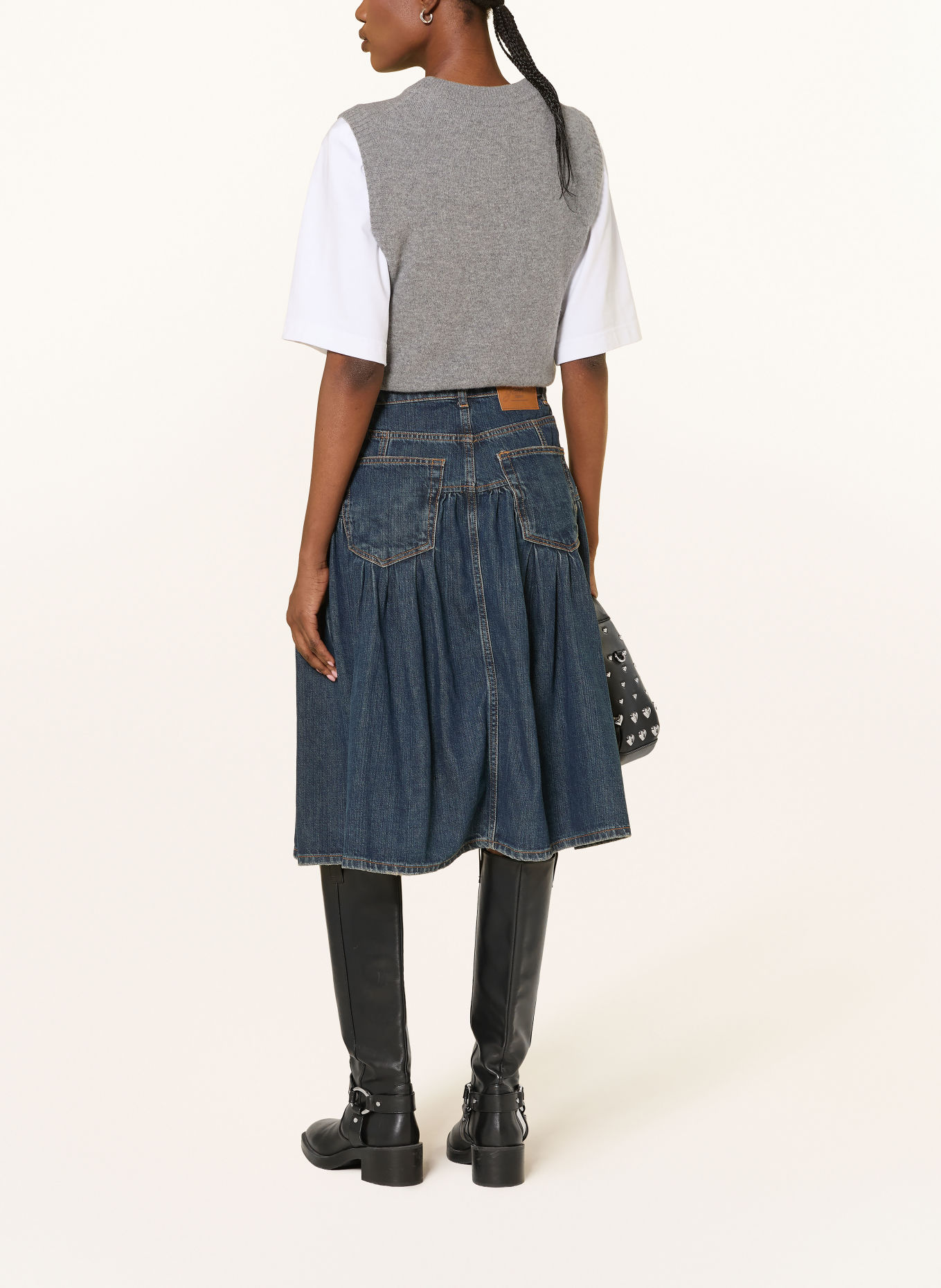 GANNI Pull sans manches: GRIS / ROSE FUCHSIA / BLEU