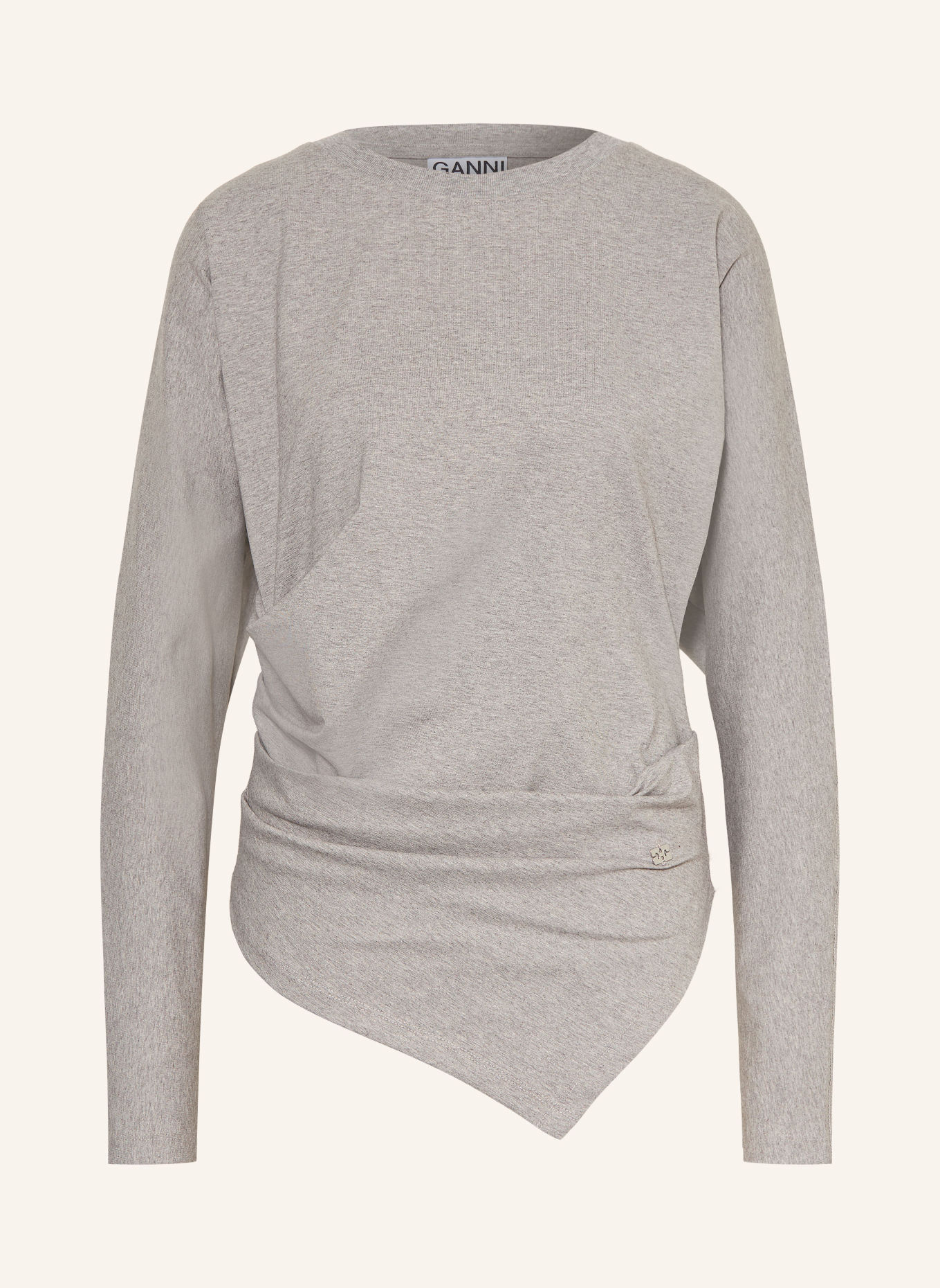 GANNI Longsleeve: GRIJS