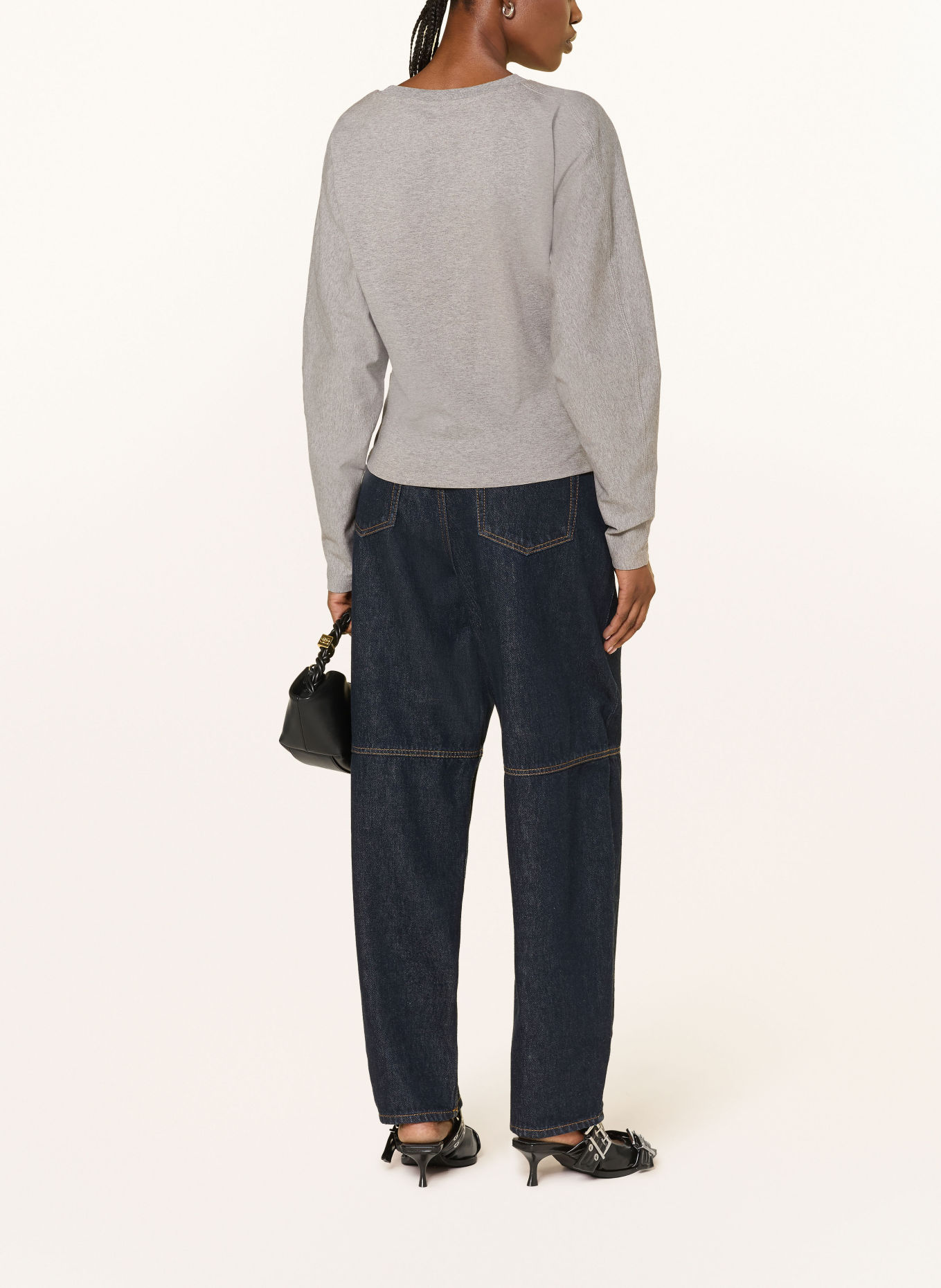 GANNI Longsleeve: GRIJS