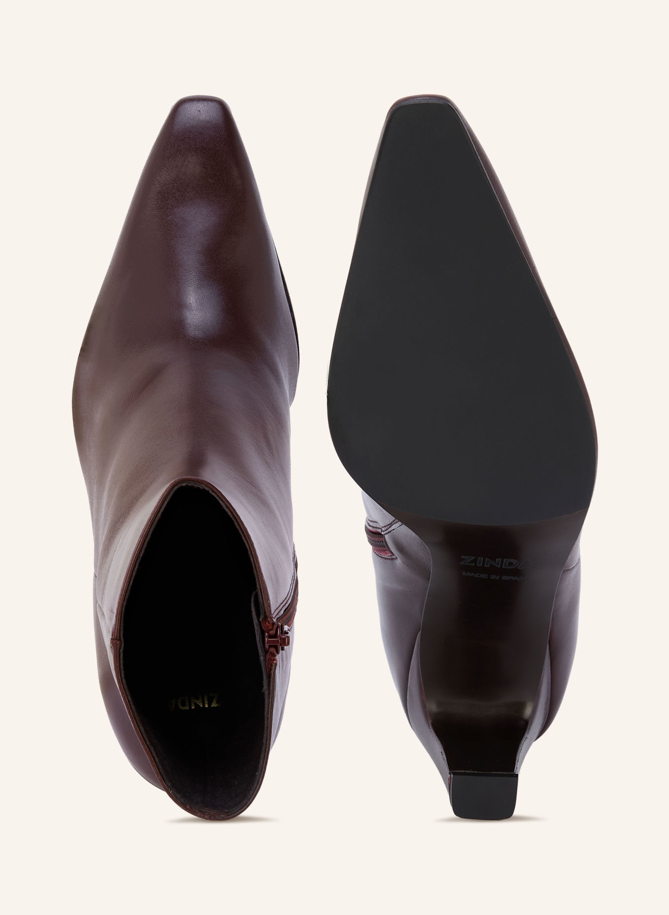 ZINDA ZULEMA Ankle boots: DARK RED