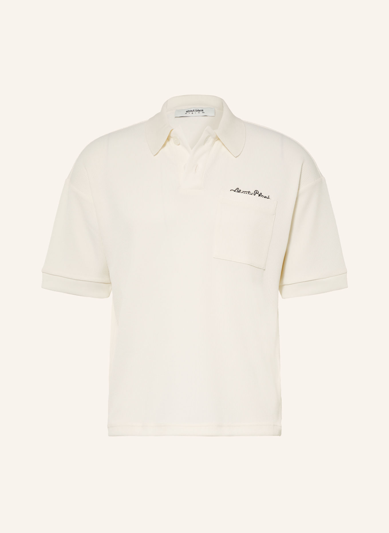 about:blank Piqué-Poloshirt: ECRU / SCHWARZ