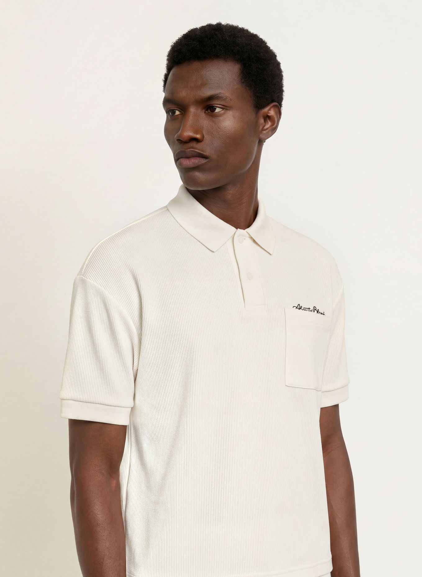 about:blank Piqué-Poloshirt: ECRU / SCHWARZ