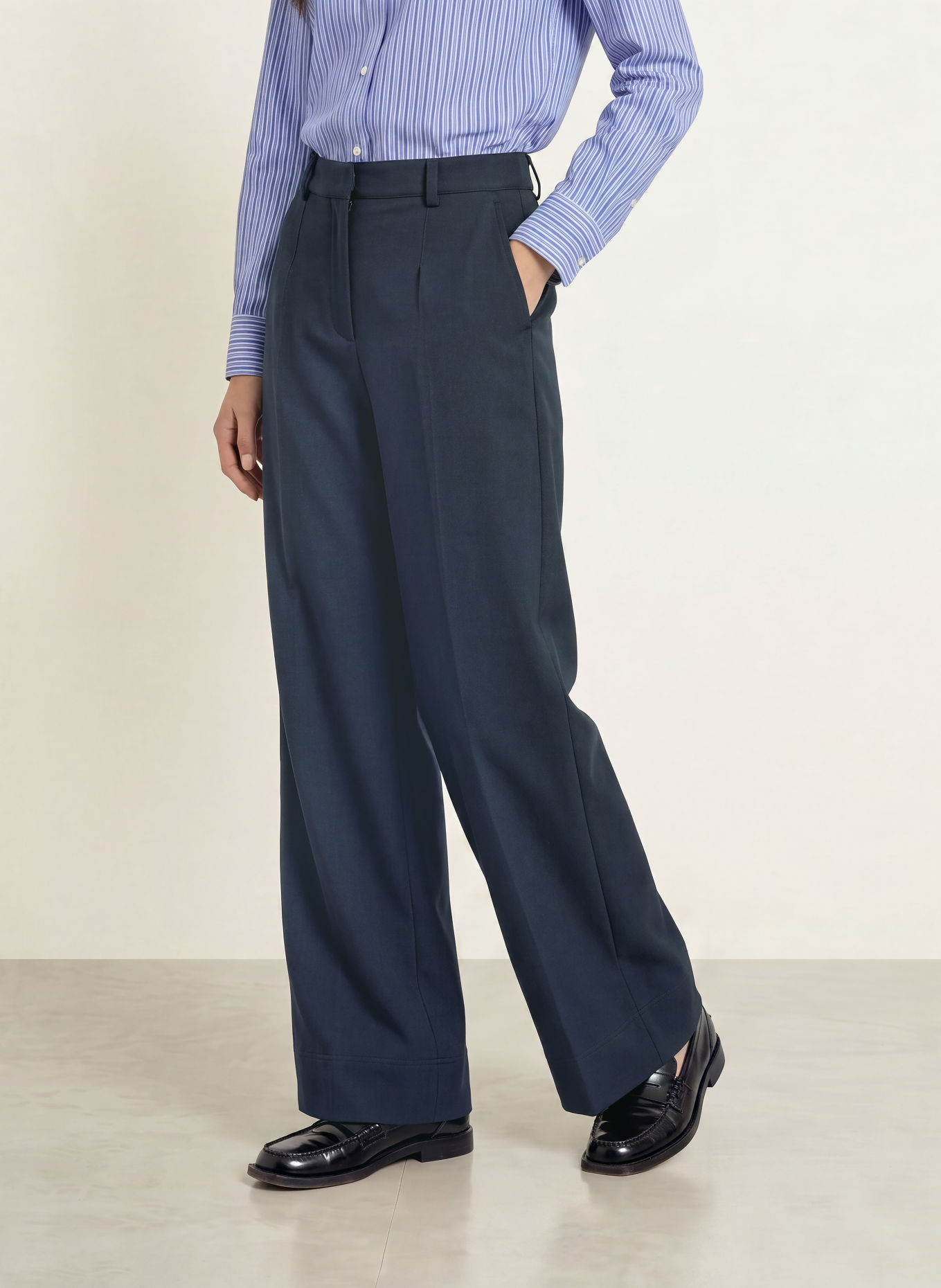 co'couture Marlene kalhoty LUNACC: TMAVĚ MODRÁ
