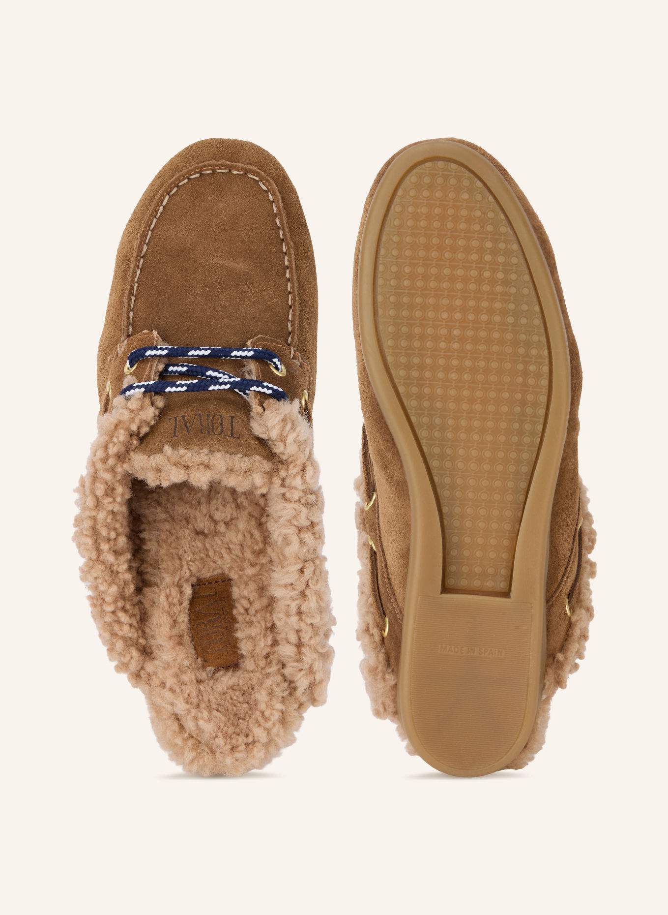 Toral Mules BLANCHE: COGNAC