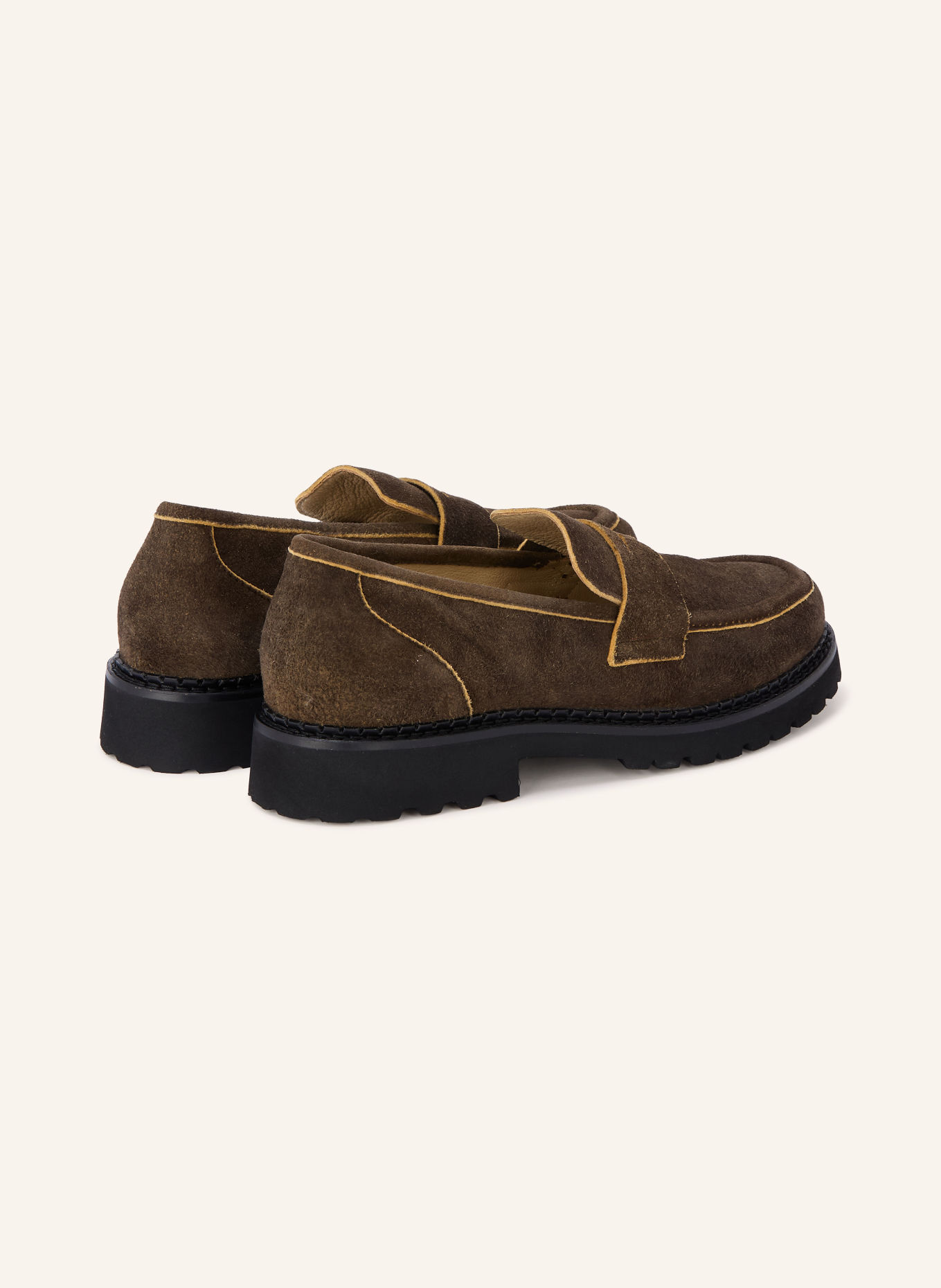 Dirndl & Bua Penny-loafer ANTIKBOK: MØRKEBRUN