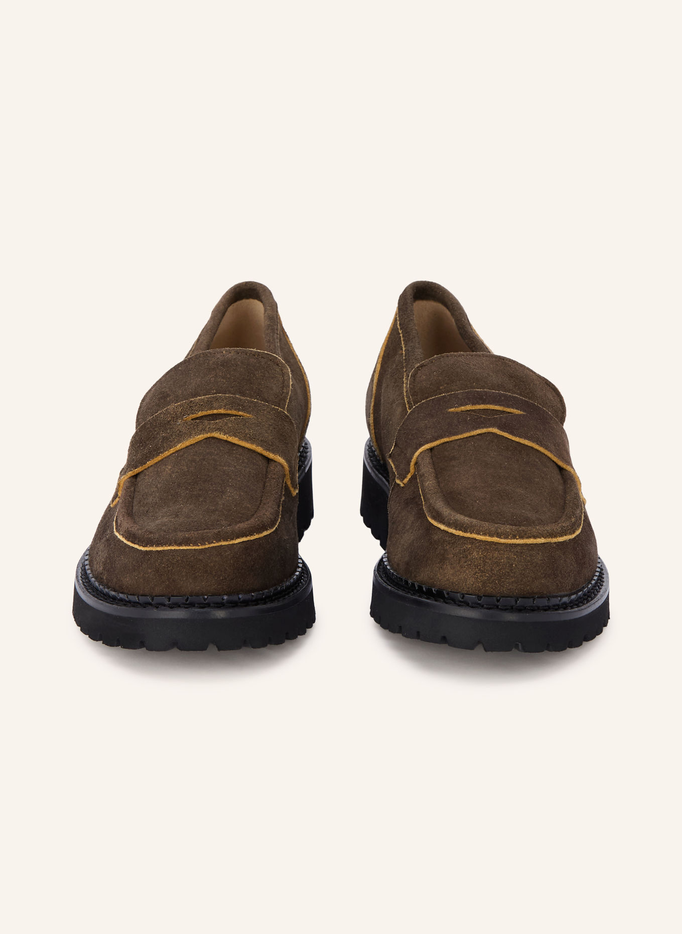 Dirndl & Bua Penny-loafer ANTIKBOK: MØRKEBRUN