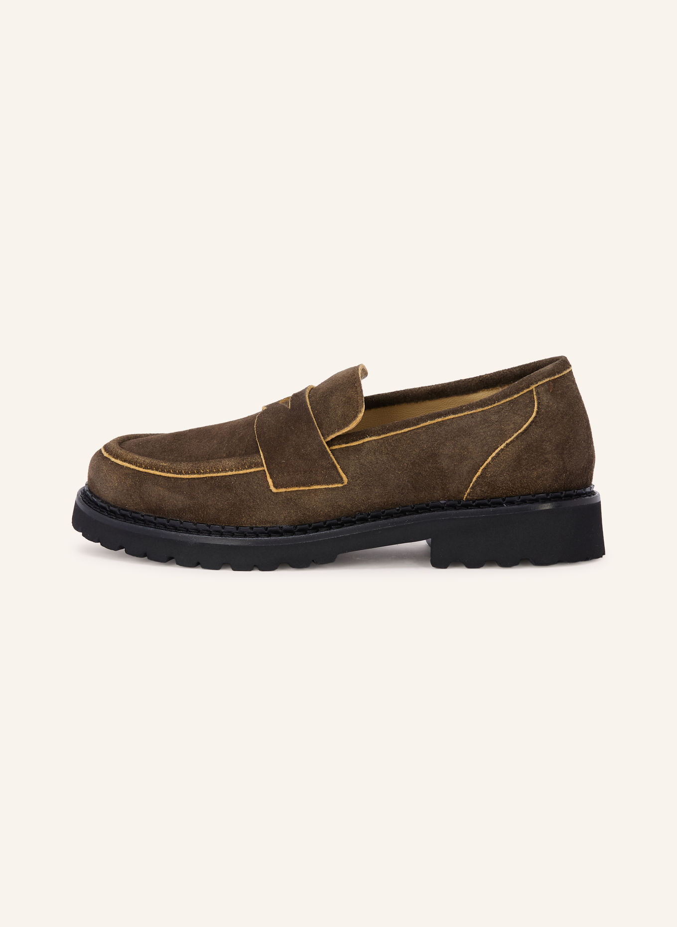 Dirndl & Bua Penny-loafer ANTIKBOK: MØRKEBRUN