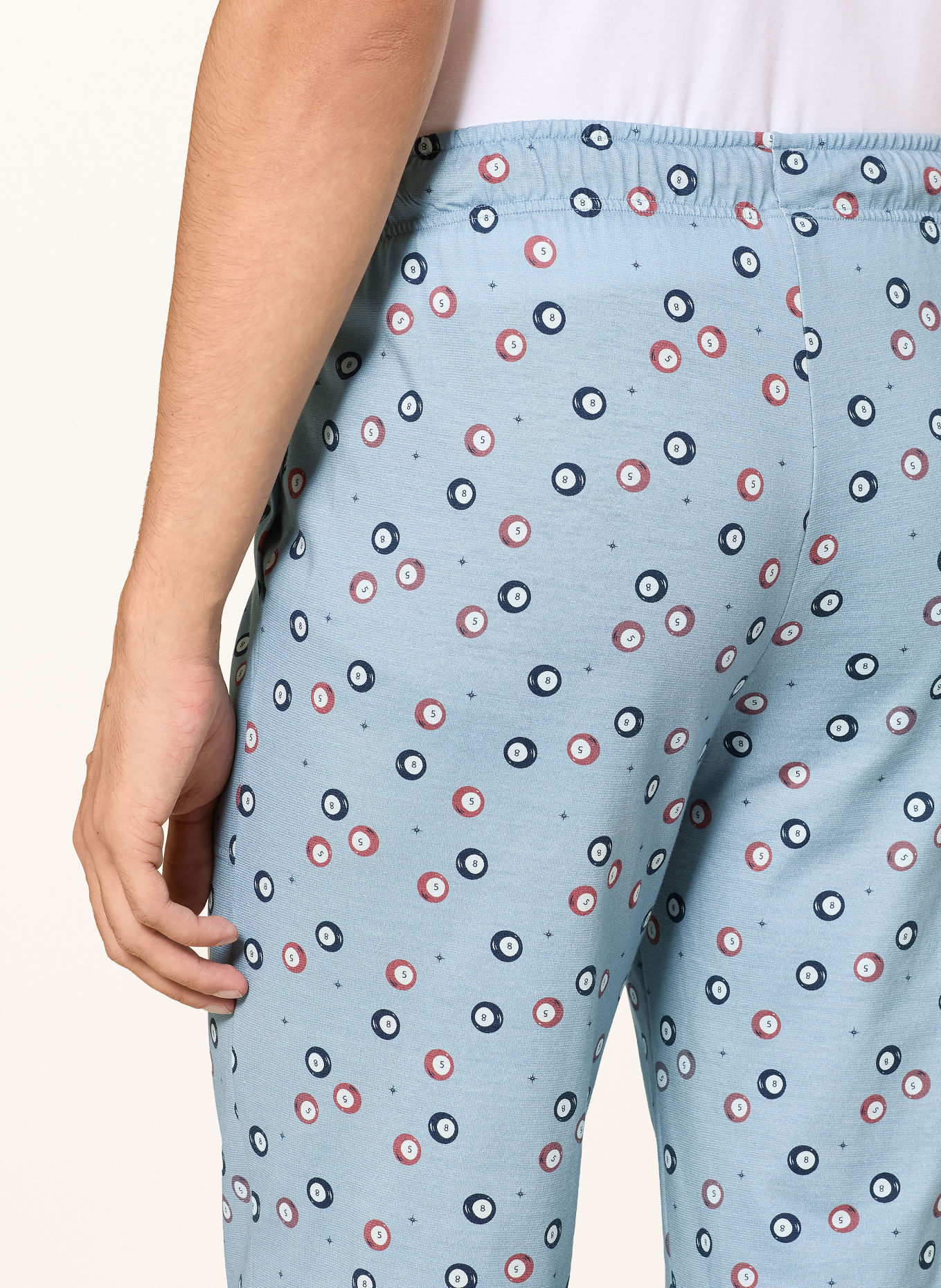 CALIDA Pyjamabroek RMX SLEEP HOLIDAY: BLAUWGRIJS / LICHTROOD / BLAUW