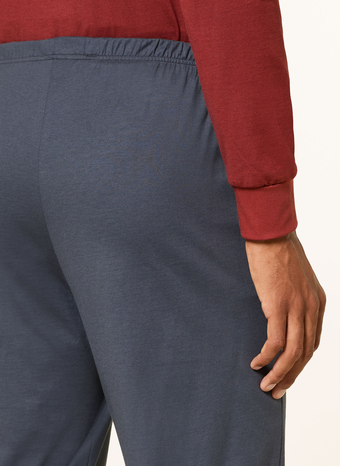 CALIDA RELAX ESSENTIALS Pajamas: DARK RED / DARK GRAY