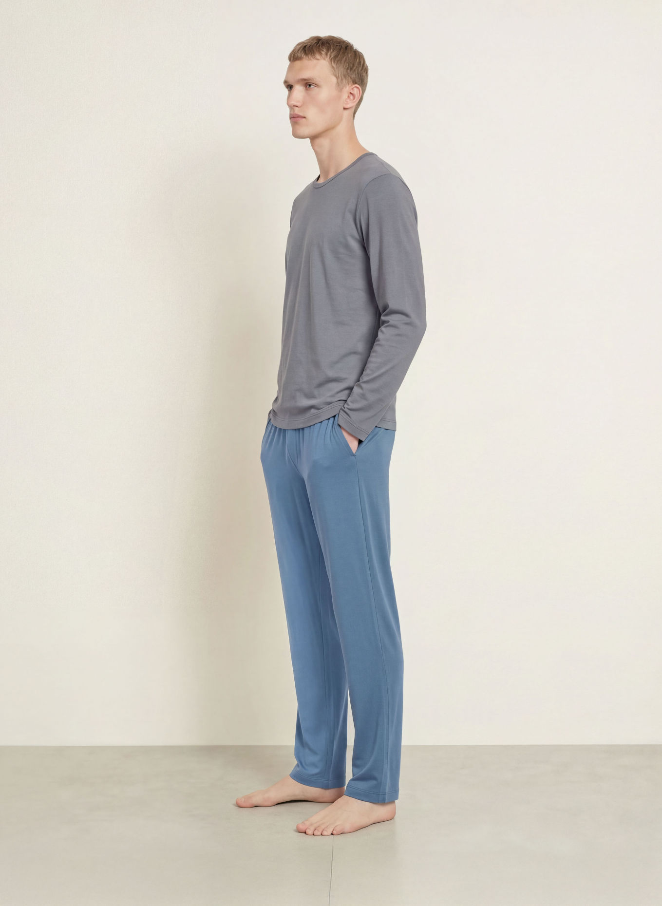 CALIDA RMX SLEEP LOUNGE Pajama shirt: GRAY