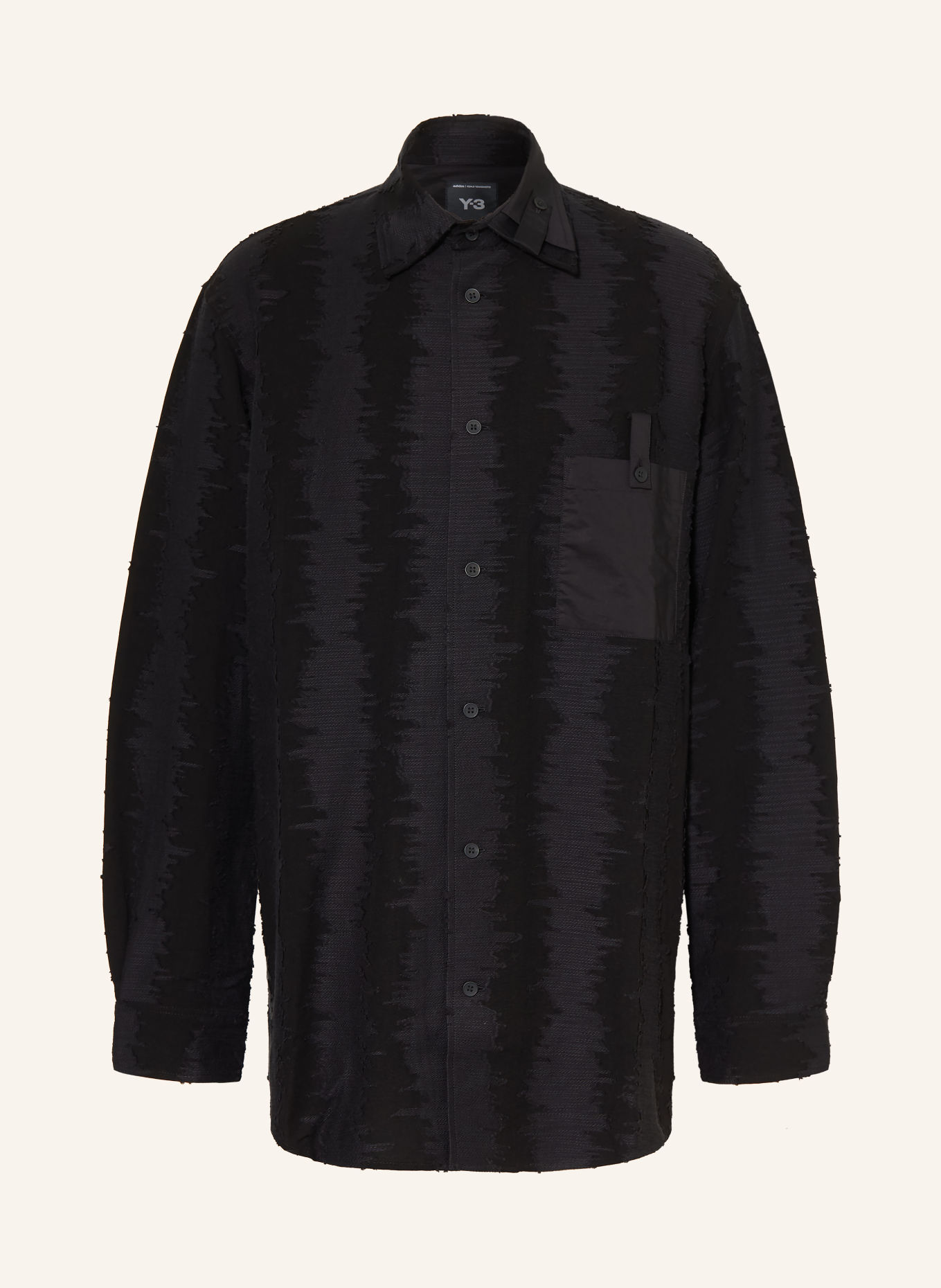 Y-3 Jacquard-Hemd Comfort Fit: SCHWARZ