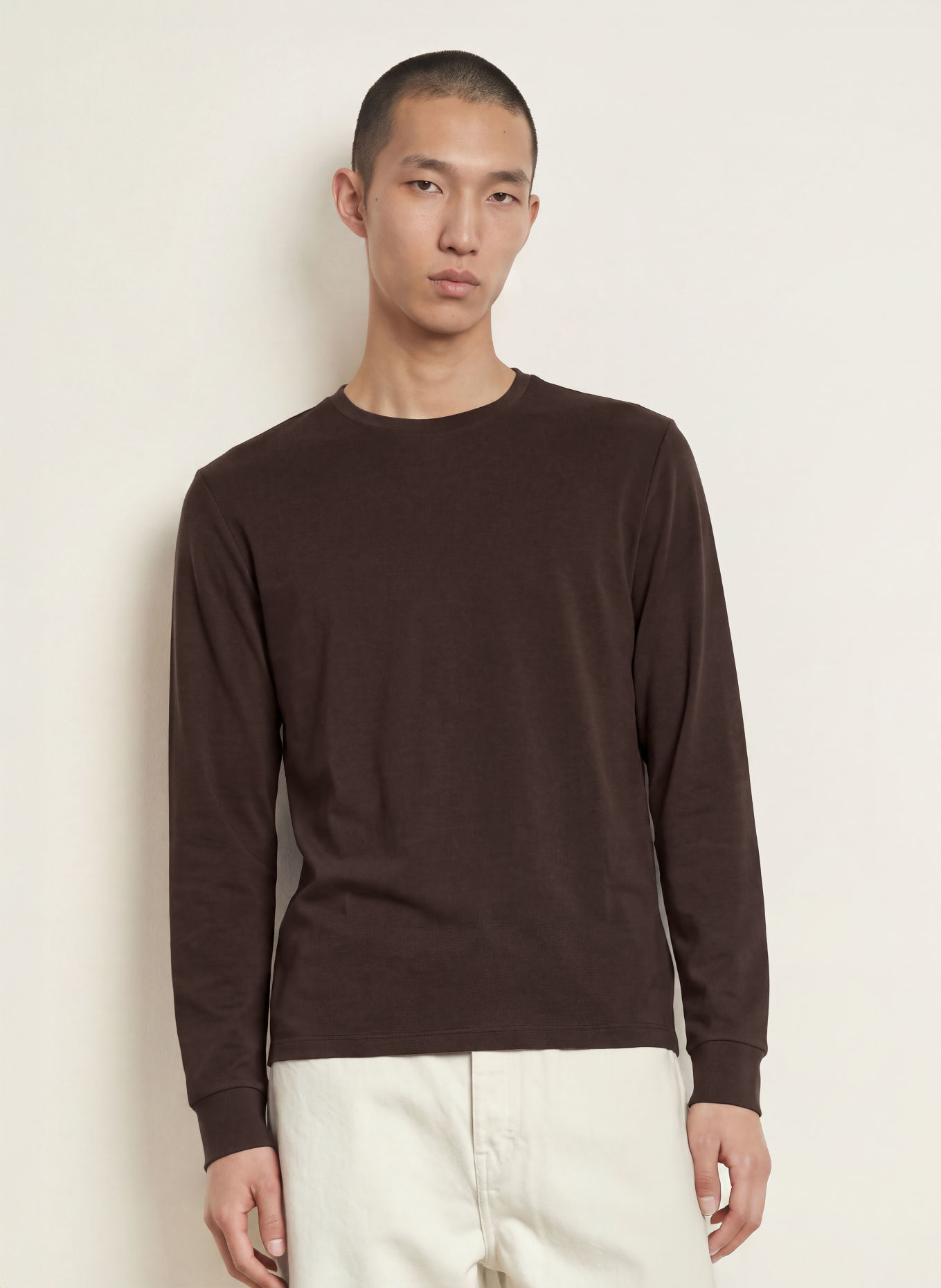 FRAME Longsleeve DUO FOLD: DUNKELBRAUN