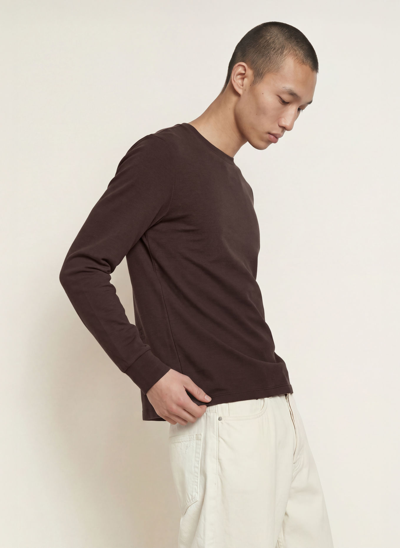 FRAME Longsleeve DUO FOLD: DUNKELBRAUN