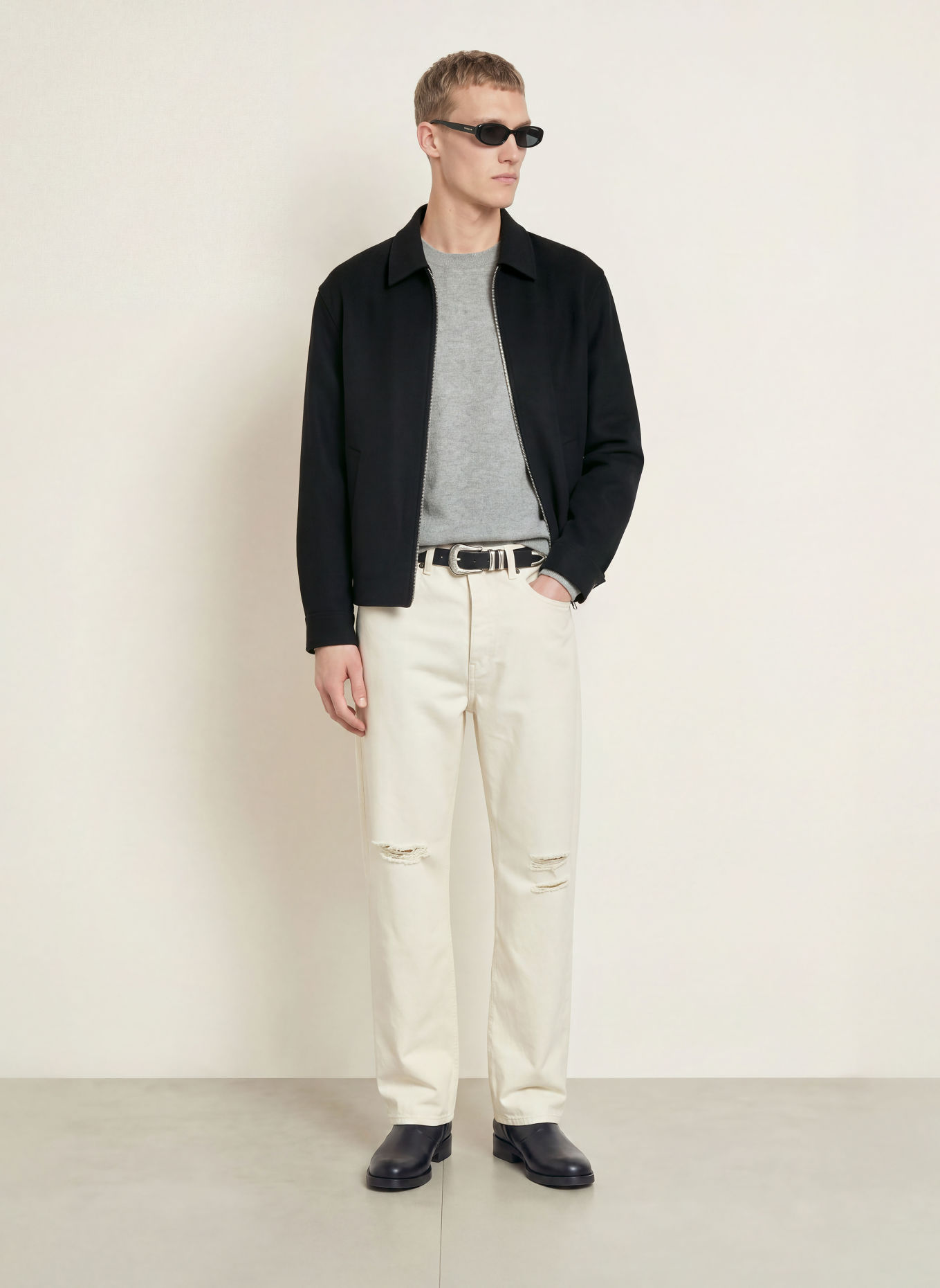 FRAME Cashmere-Pullover: GRAU