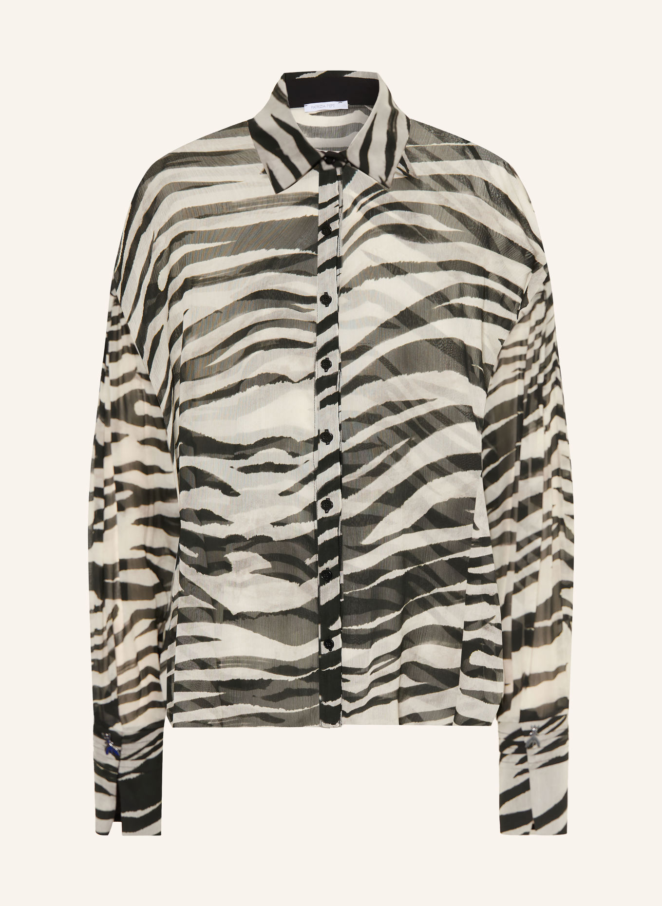 PATRIZIA PEPE Shirt blouse: BLACK / ECRU