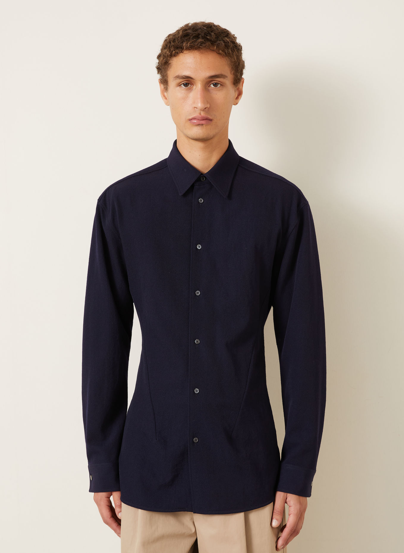 JIL SANDER Extra Slim Fit Shirt: DARK BLUE
