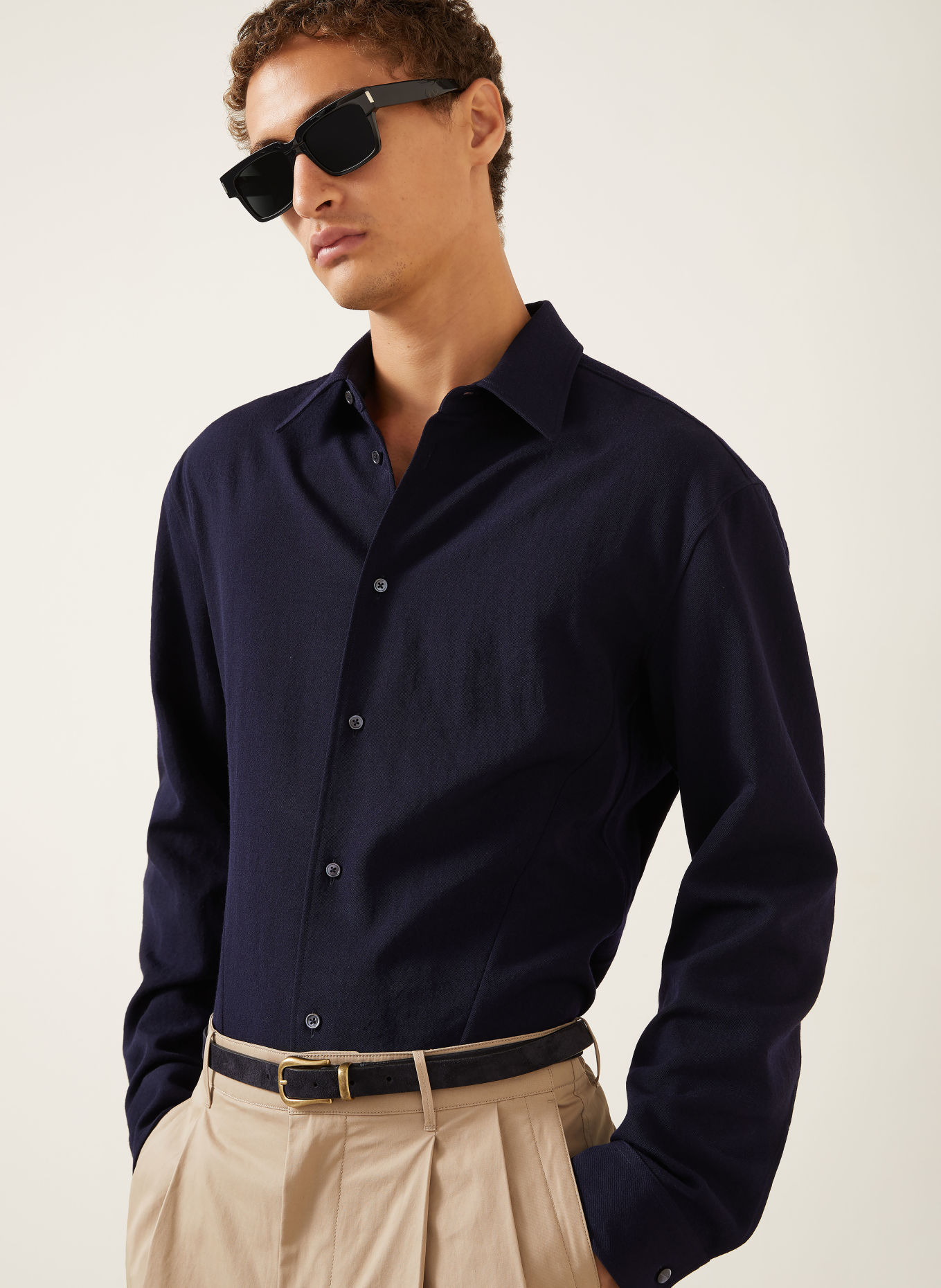 JIL SANDER Extra Slim Fit Shirt: DARK BLUE