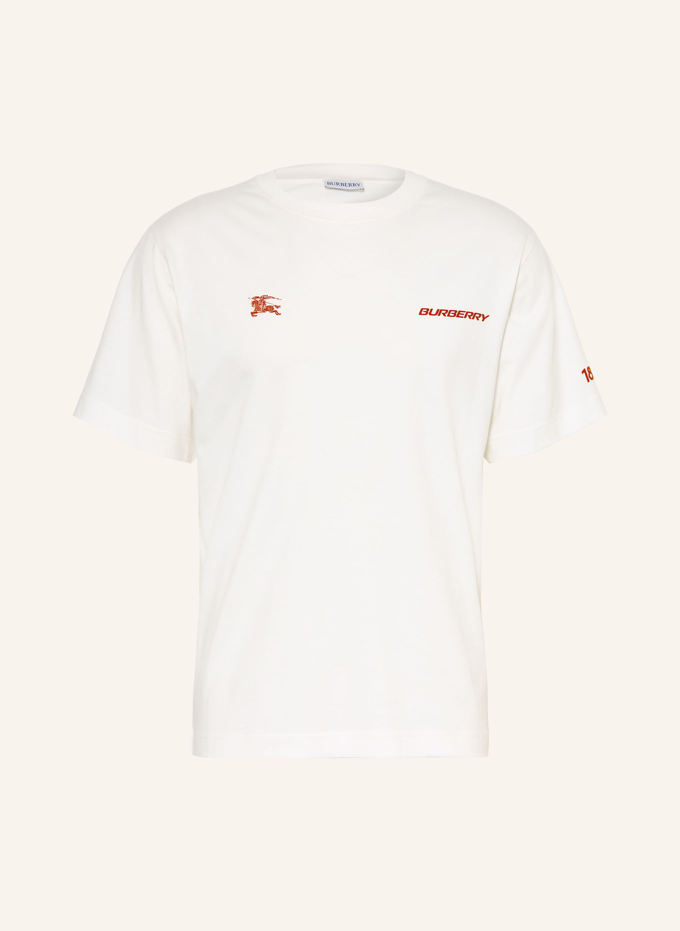 BURBERRY RYAN LANDMAP T-shirt: WHITE / RED / LIGHT BLUE