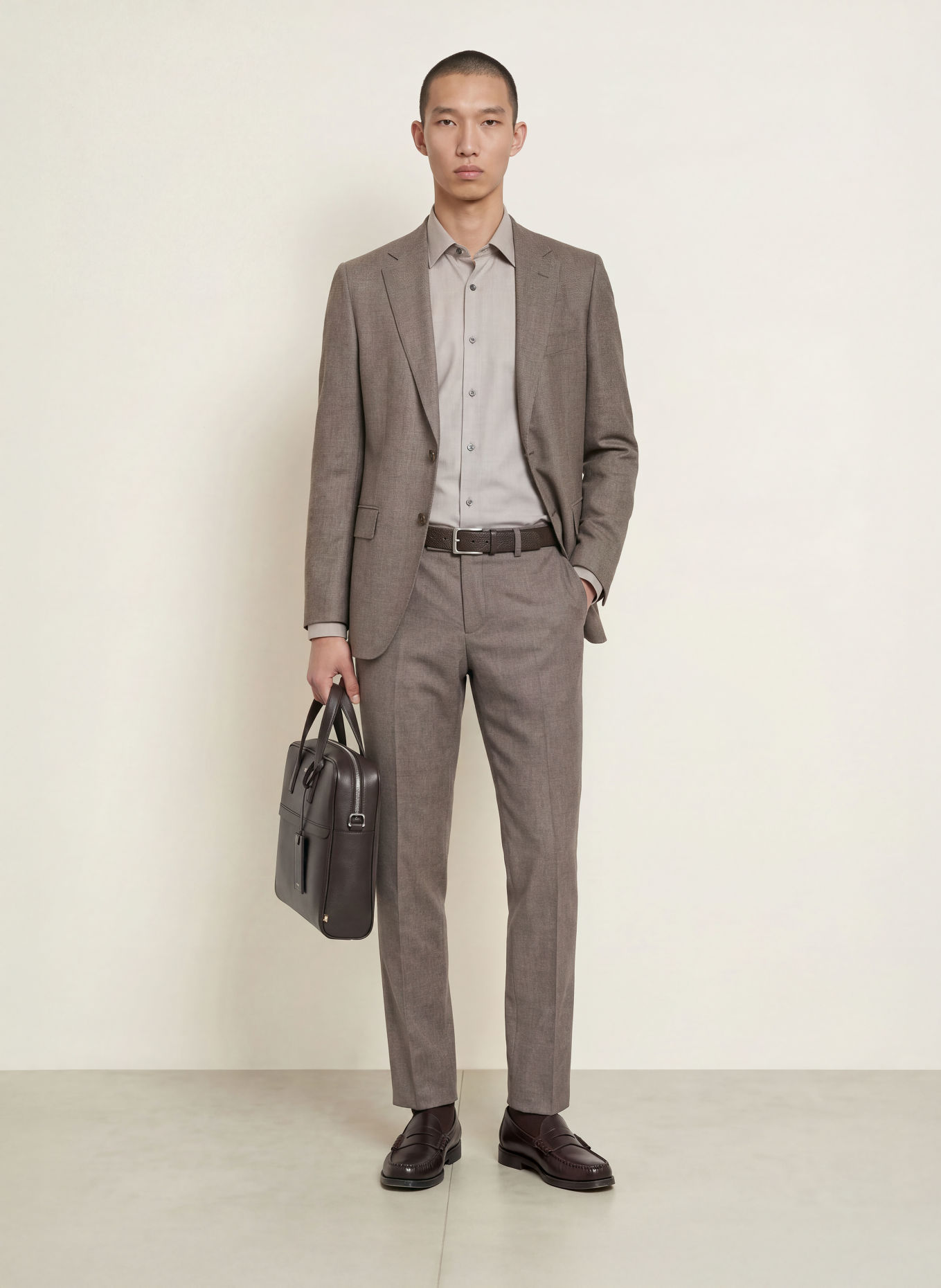 BOSS Hemd HANK Slim Fit: GRAU