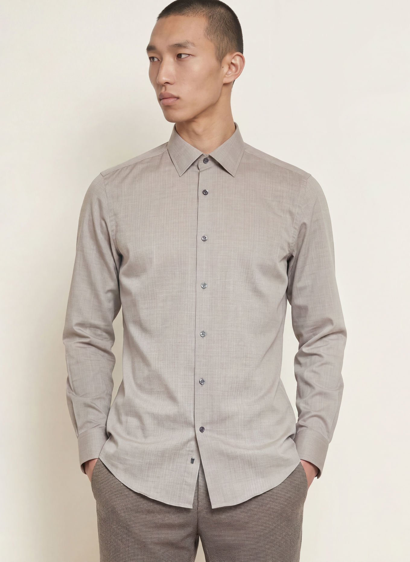 BOSS Hemd HANK Slim Fit: GRAU