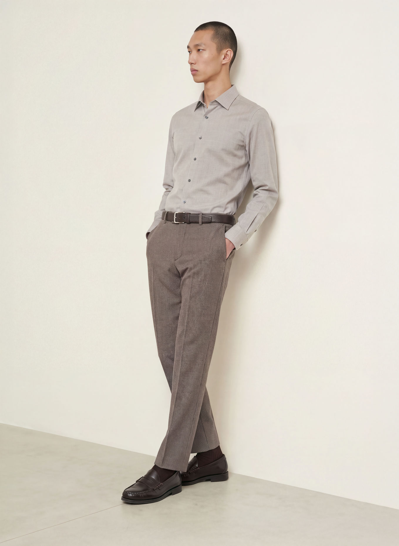 BOSS Hemd HANK Slim Fit: GRAU