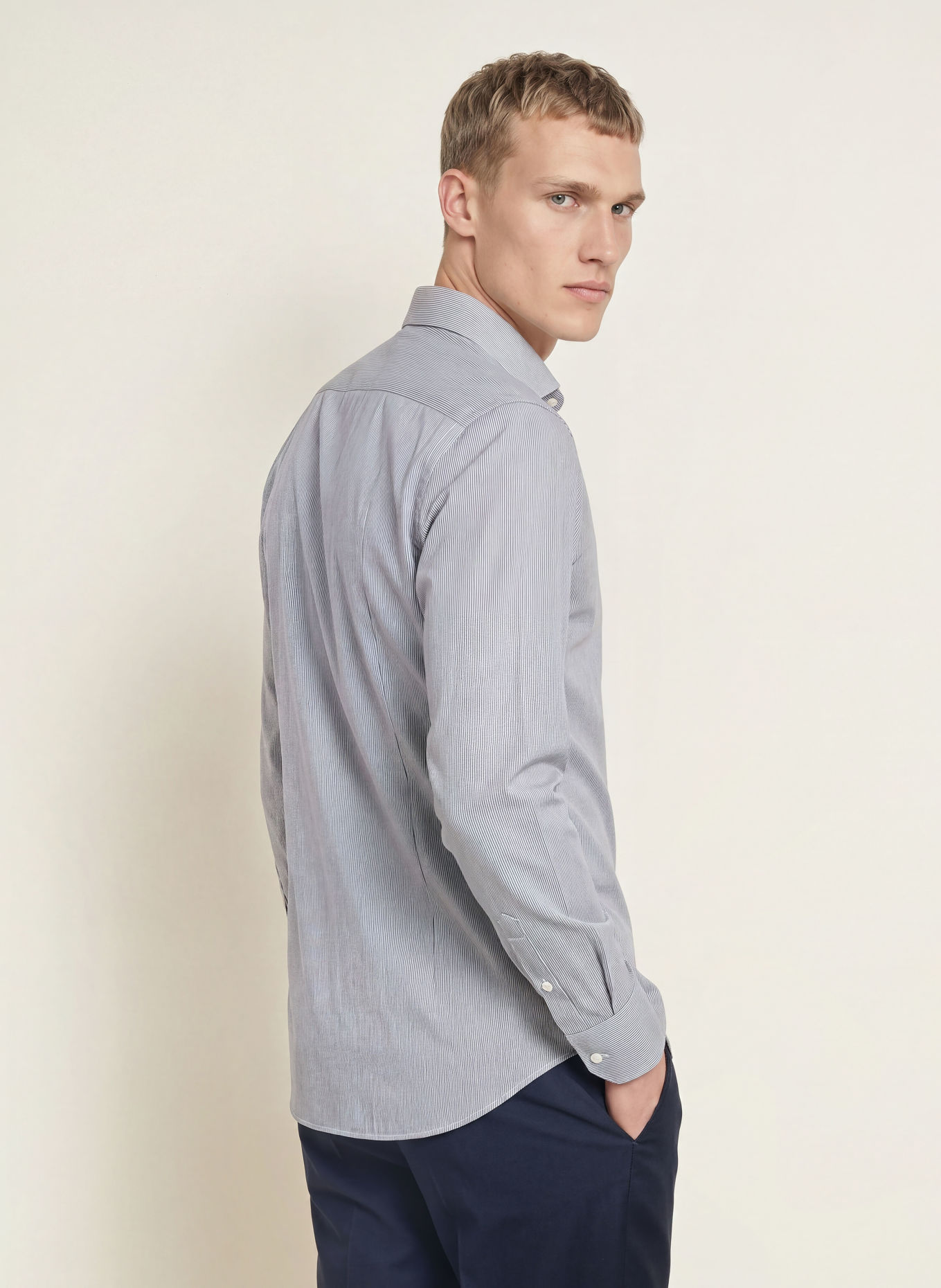 BOSS Koszula HANK Slim Fit: CZARNY / BIAŁY