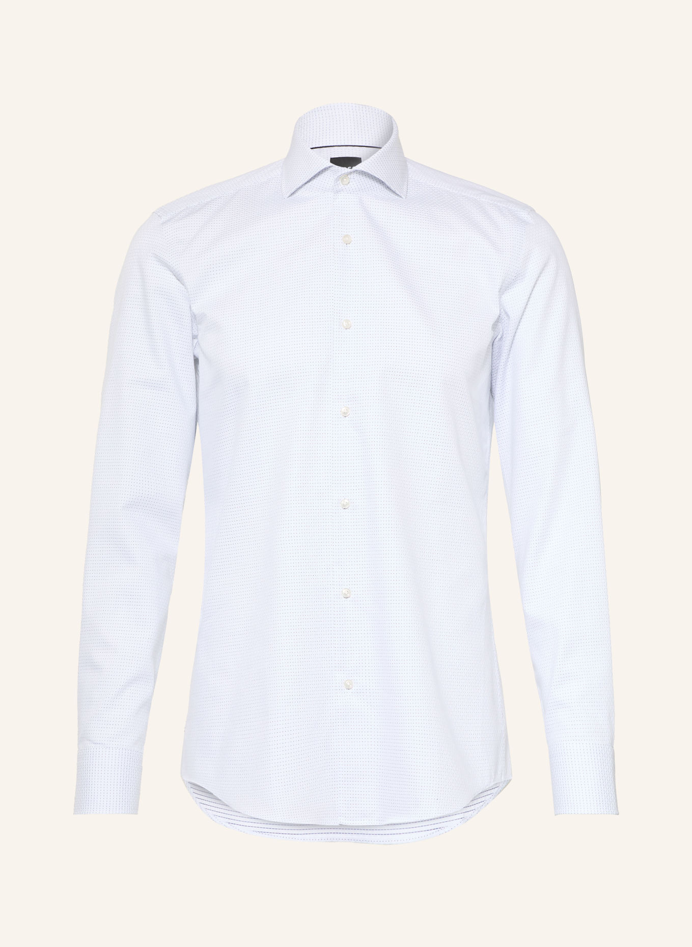 BOSS Cămașă HANK Slim Fit: ALB / ALBASTRU ÎNCHIS