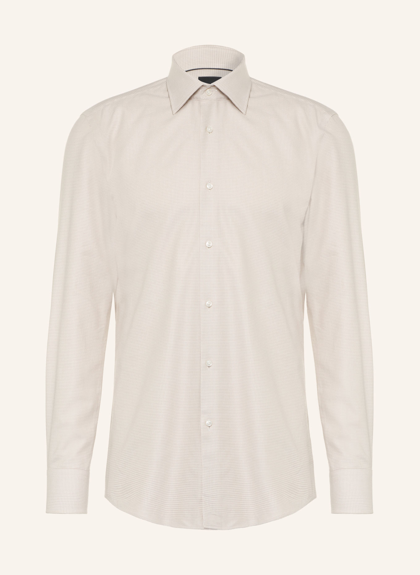 BOSS Hemd HANK Slim Fit: CREME / TAUPE