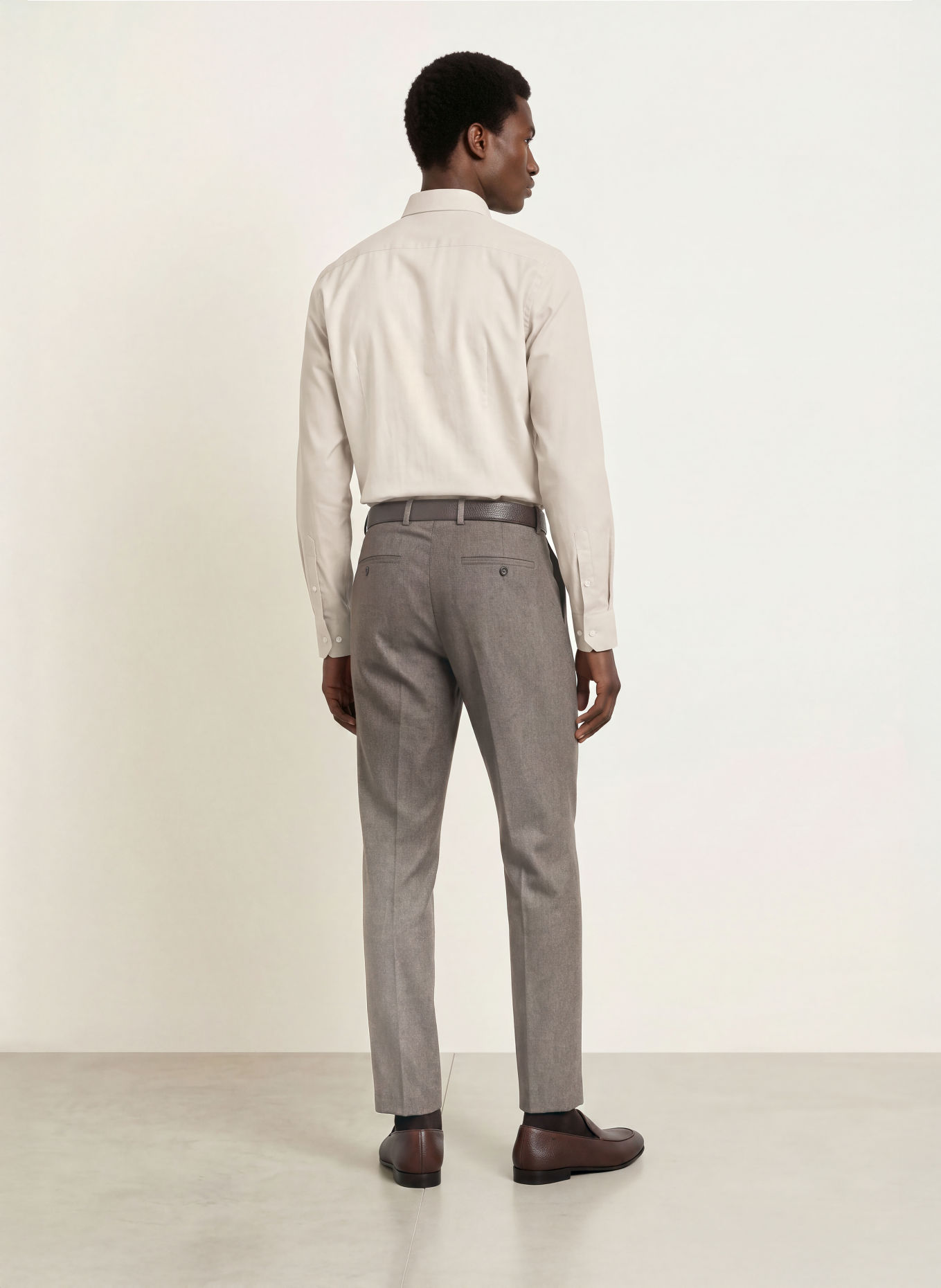 BOSS Hemd HANK Slim Fit: CREME / TAUPE