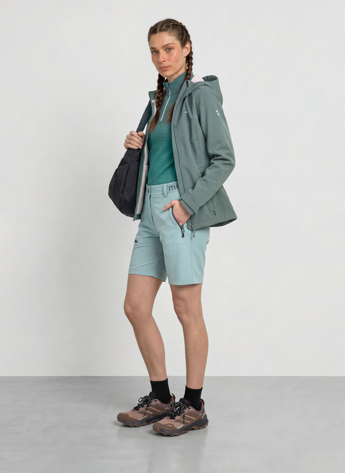me°ru' Softshelljas BORDEAUX: GROEN