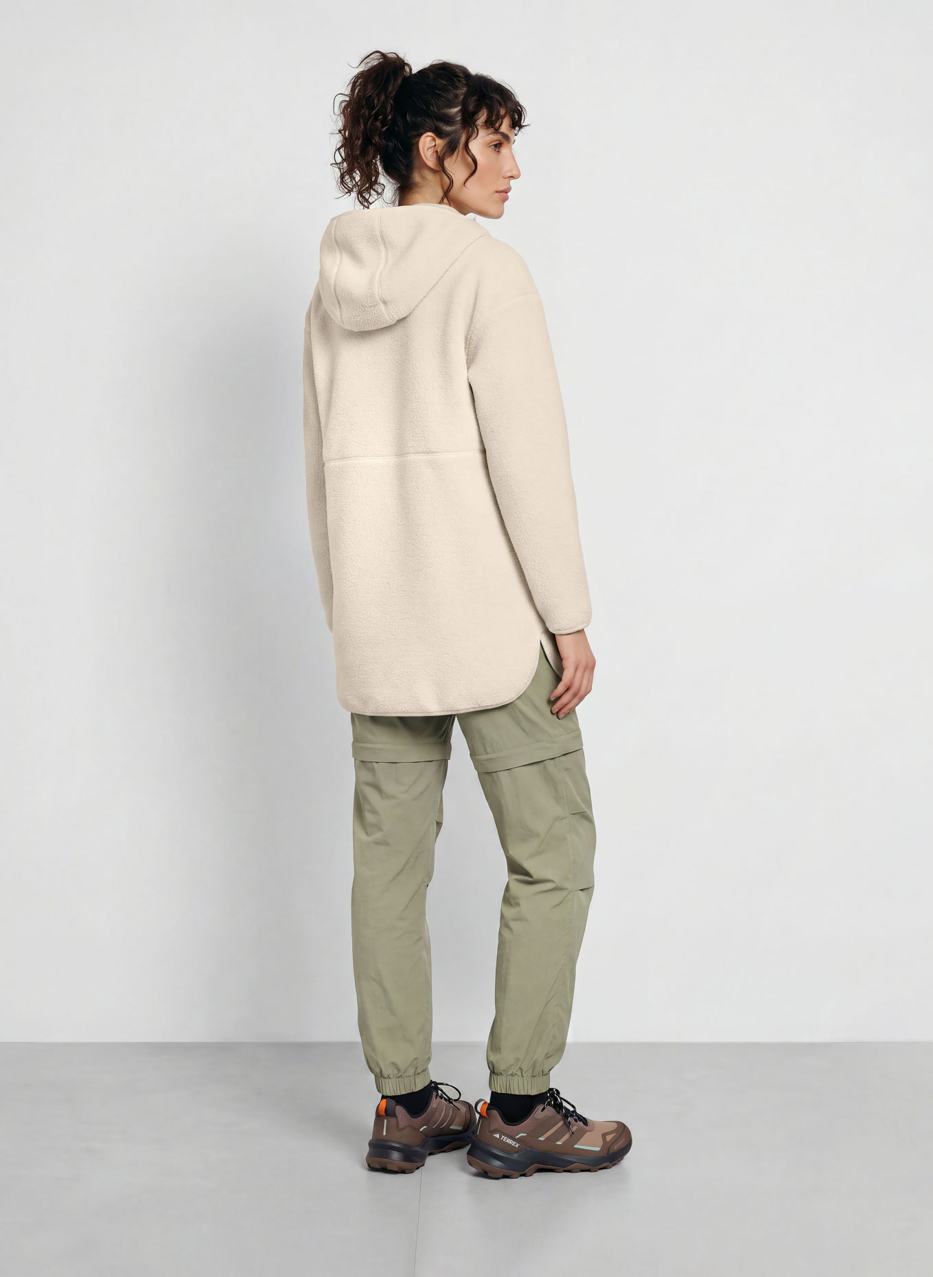 me°ru' QUIMPER Fleece hoodie: ECRU