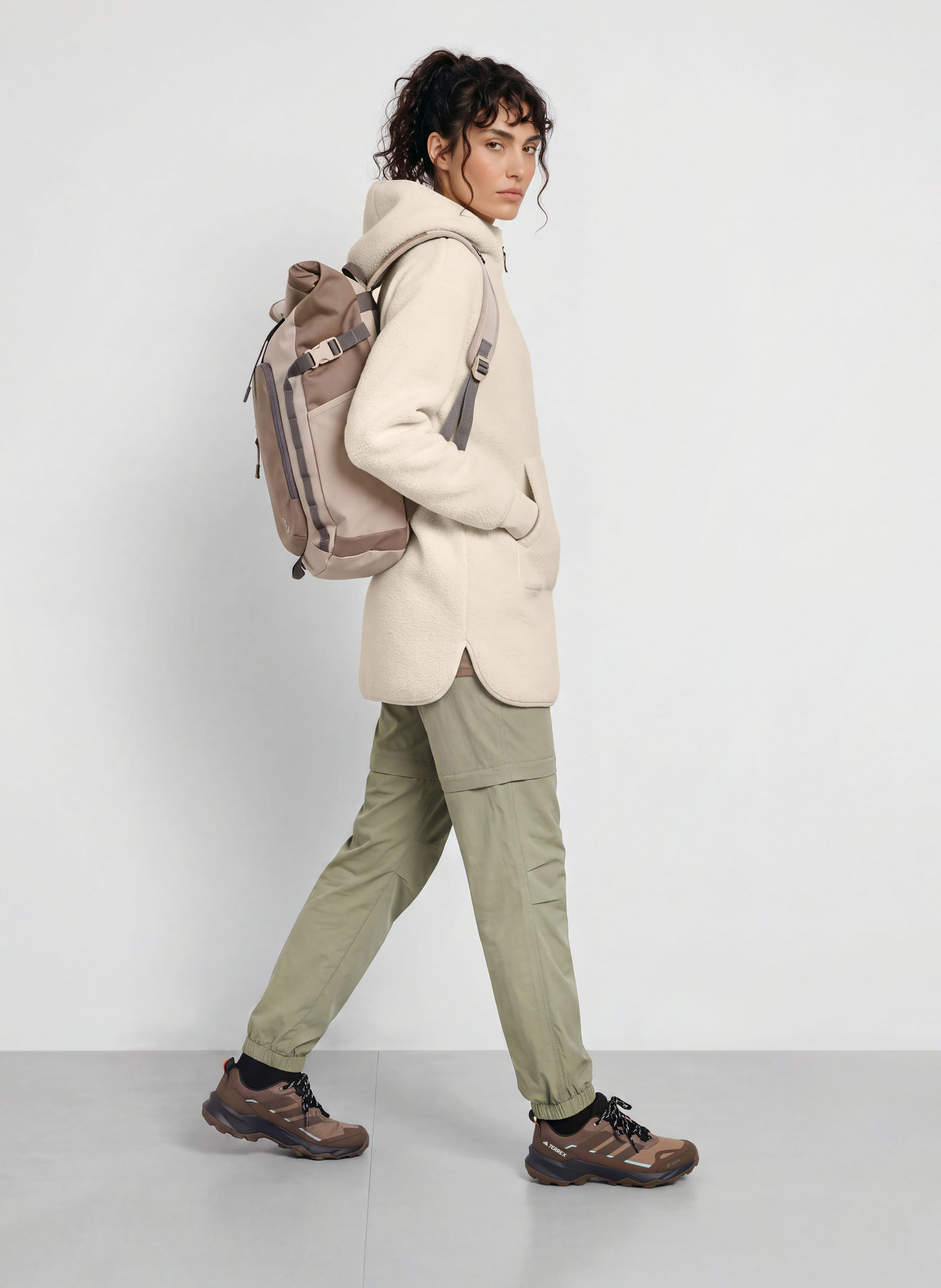 me°ru' QUIMPER Fleece hoodie: ECRU