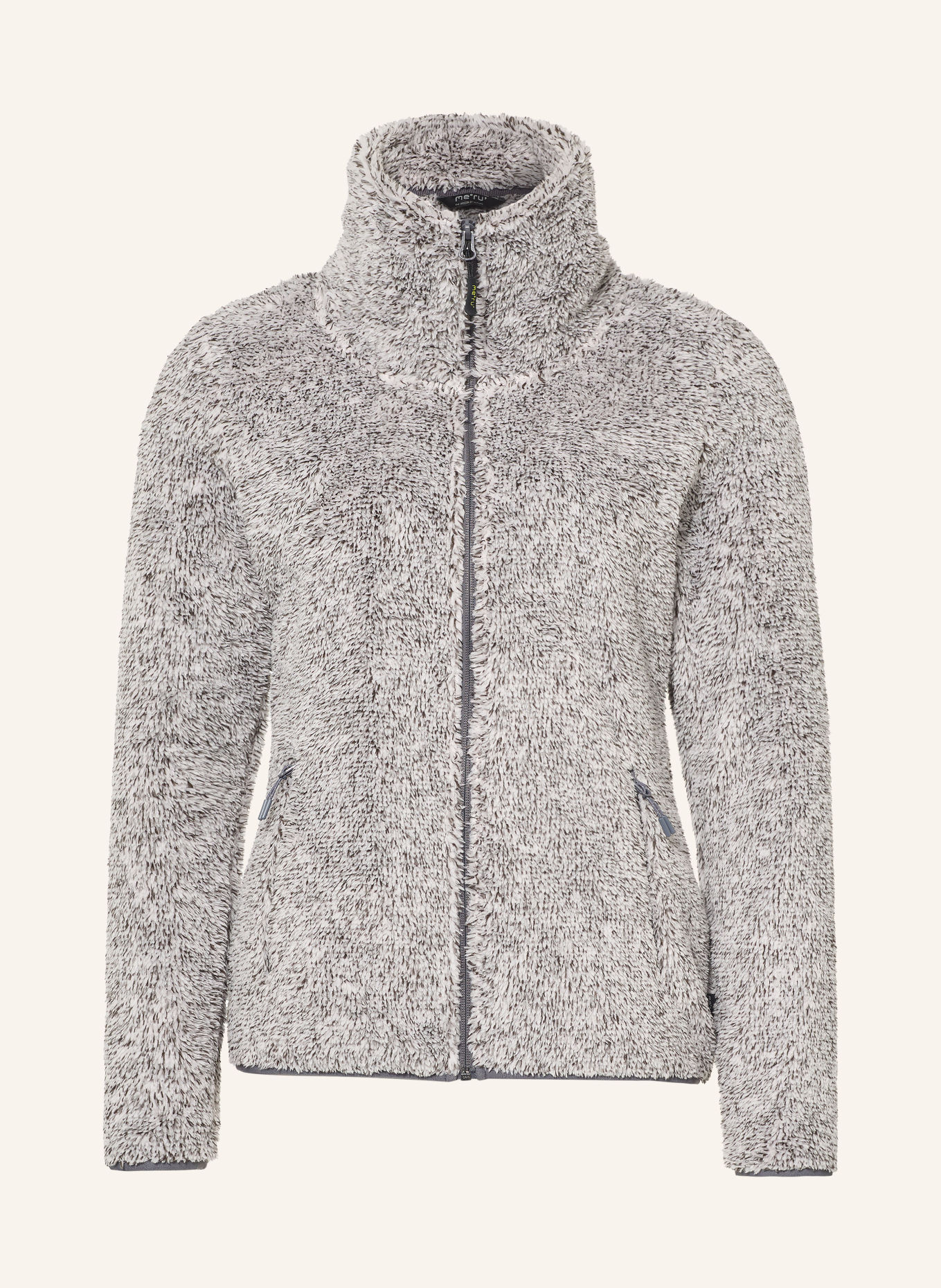 me°ru' Fleecejacke NARBONNE: SCHWARZ / WEISS
