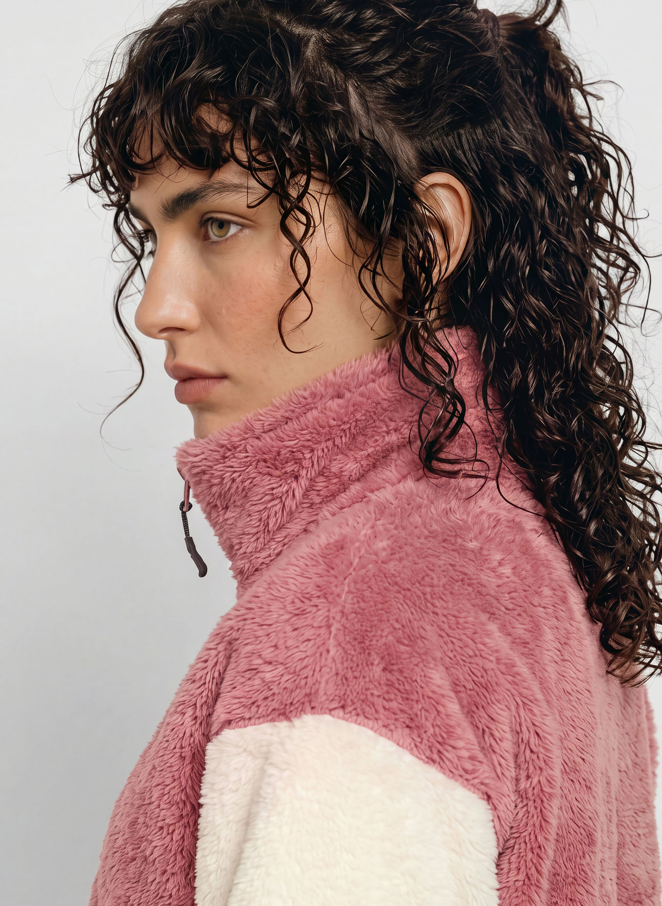 me°ru' Fleecejacke NUNAVUT: BEIGE / ALTROSA / WEISS