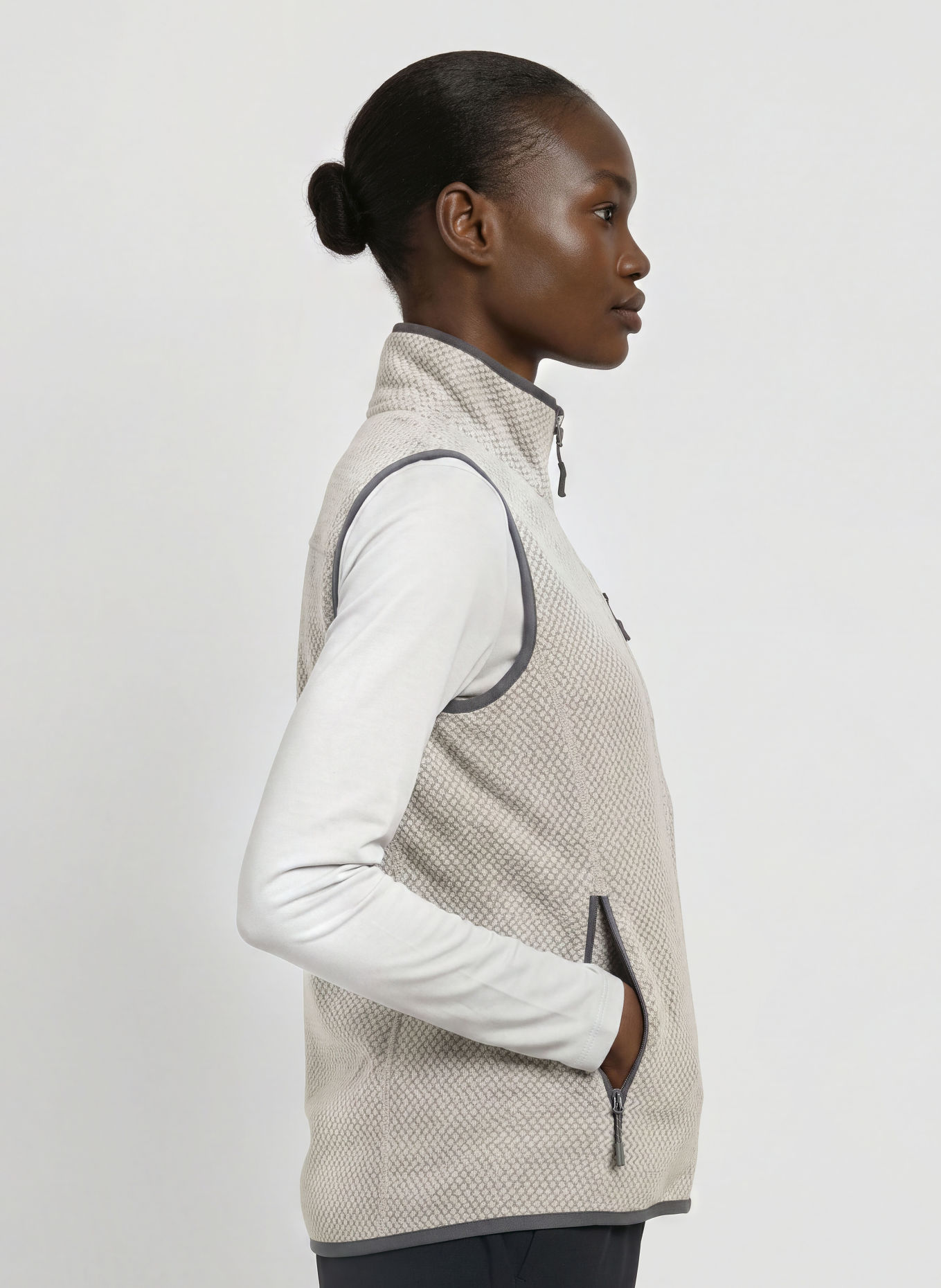 me°ru' Fleece bodywarmer AJACCIO: GRIJS