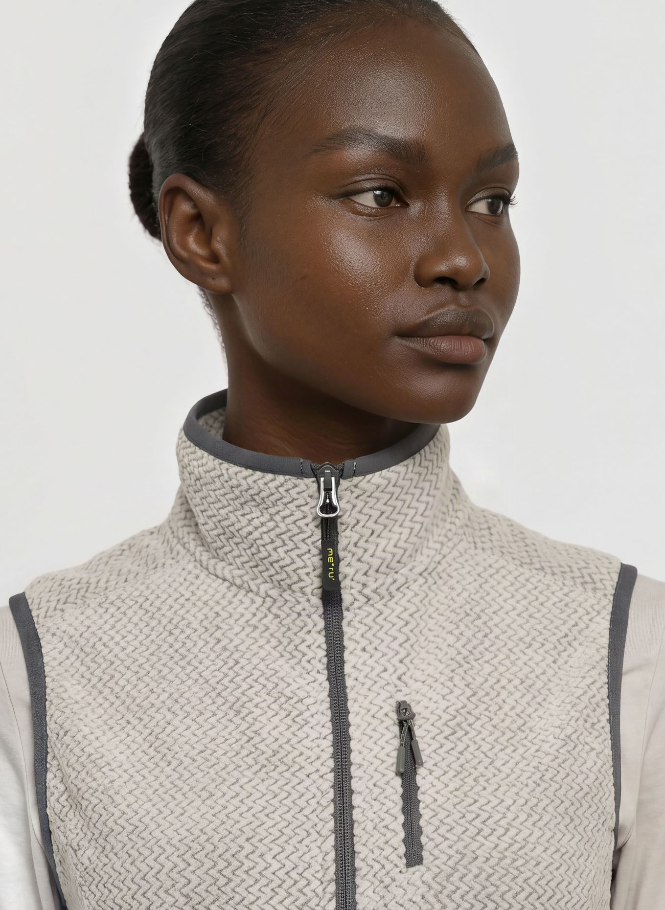 me°ru' Fleece bodywarmer AJACCIO: GRIJS