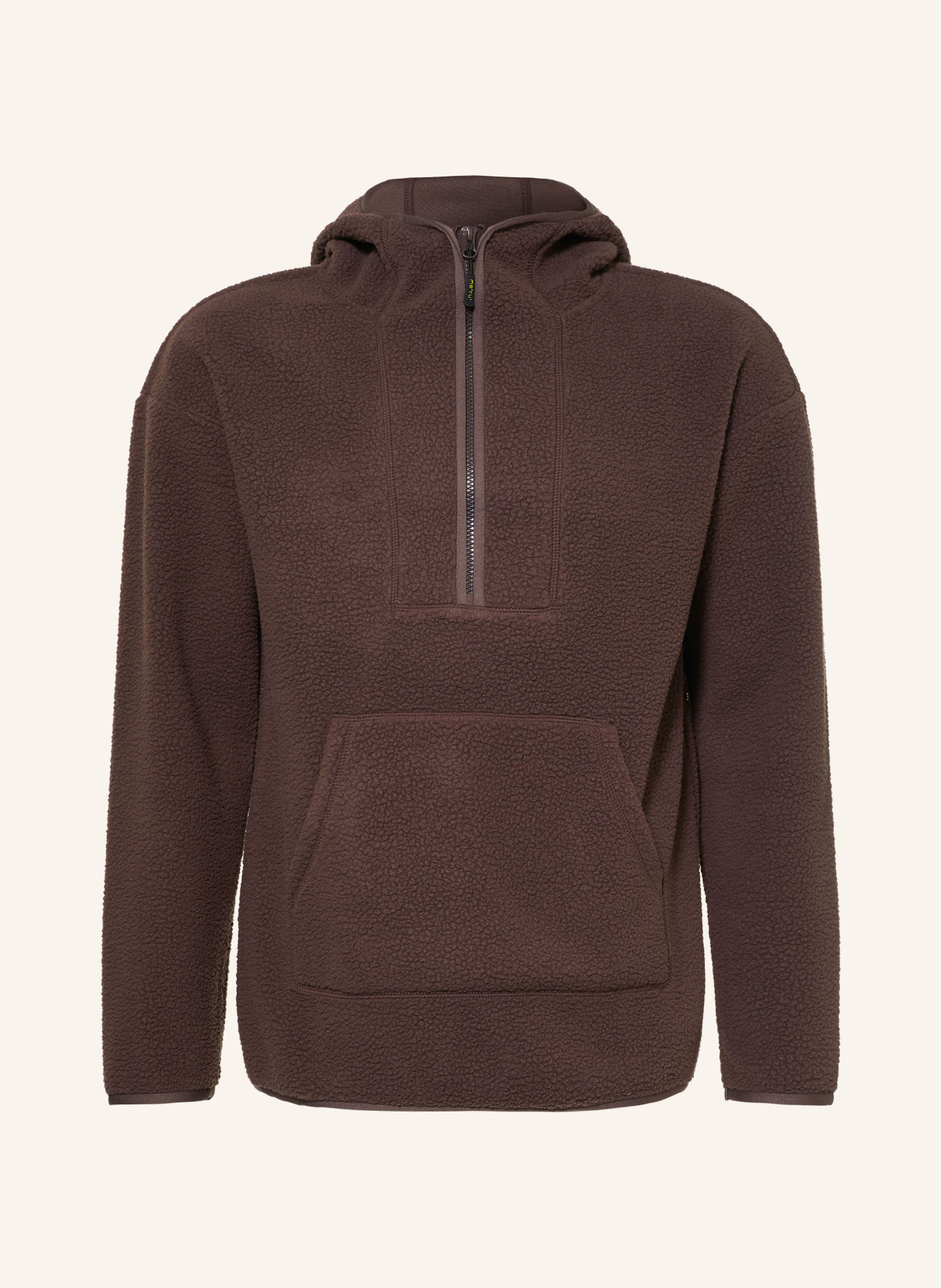 me°ru' Hoodie QUIMPER i teddypäls: MÖRKBRUN