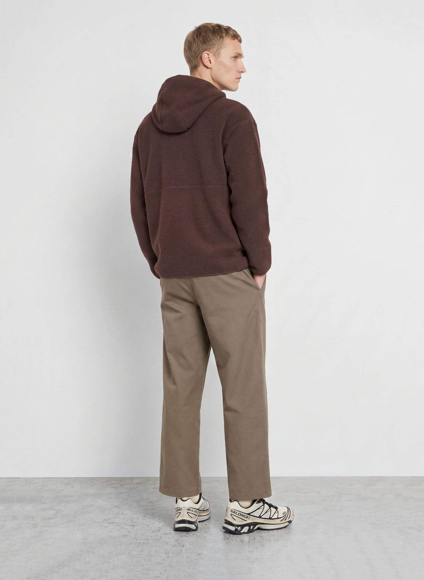 me°ru' Hoodie QUIMPER i teddypäls: MÖRKBRUN