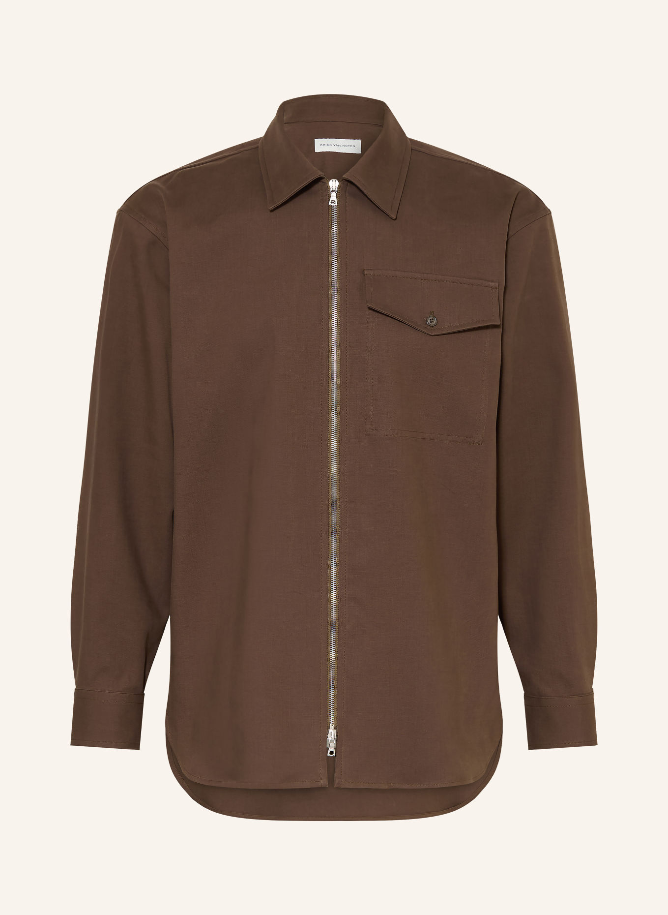 DRIES VAN NOTEN Overshirt: DARK BROWN