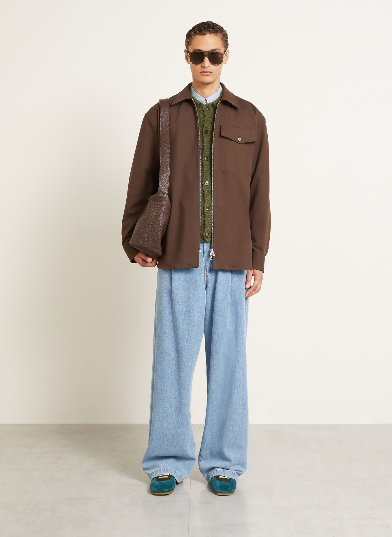 DRIES VAN NOTEN Overshirt: DARK BROWN