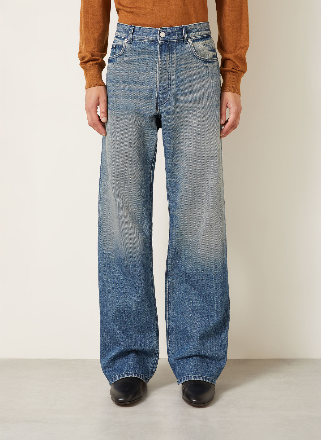 DRIES VAN NOTEN Loose-Fit Jeans: 504 BLUE