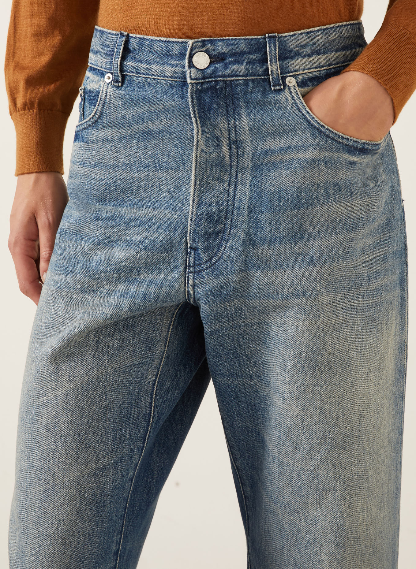 DRIES VAN NOTEN Loose-Fit Jeans: 504 BLUE