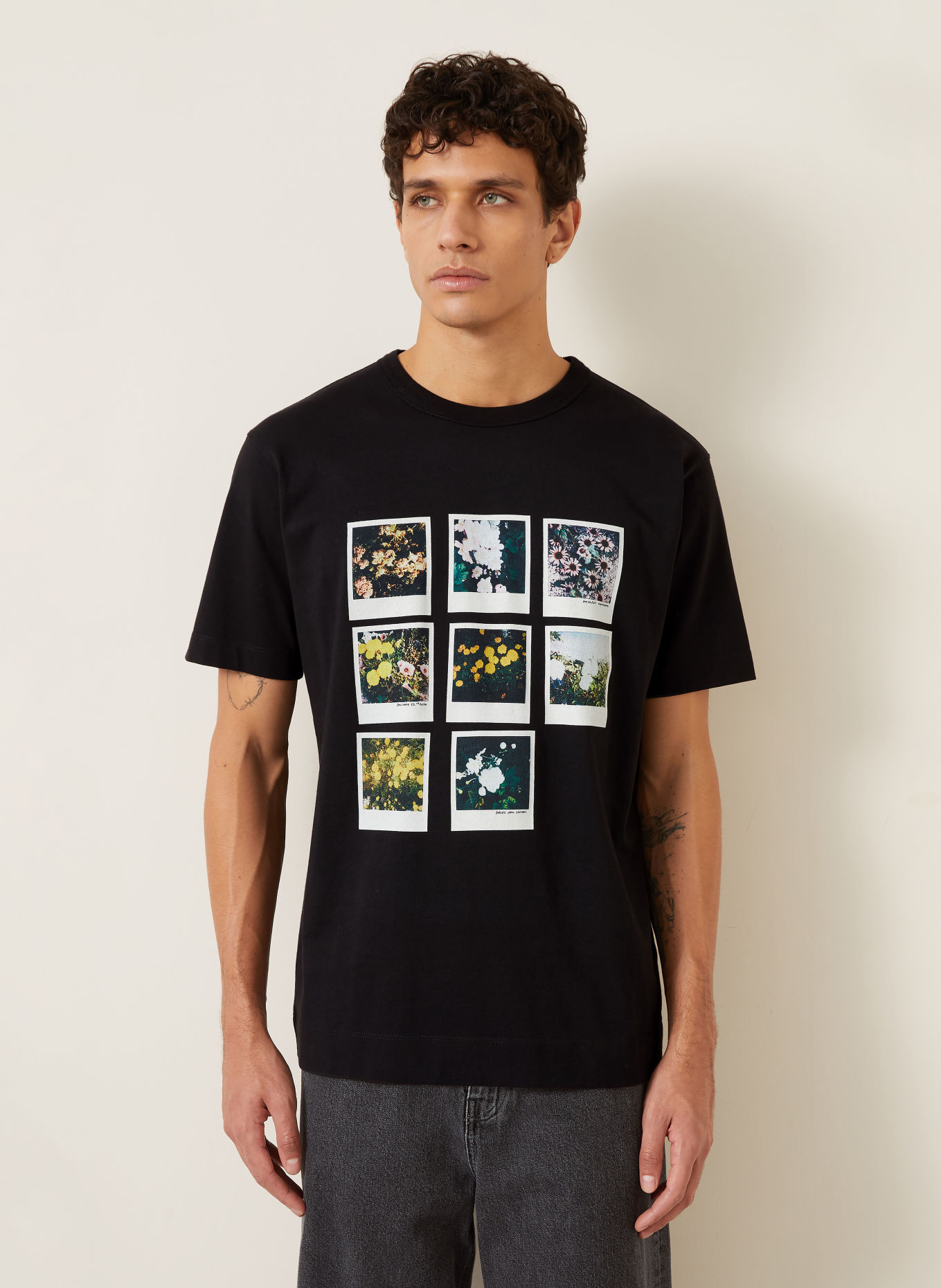 DRIES VAN NOTEN Tričko: ČERNÁ / ŽLUTÁ / ZELENÁ