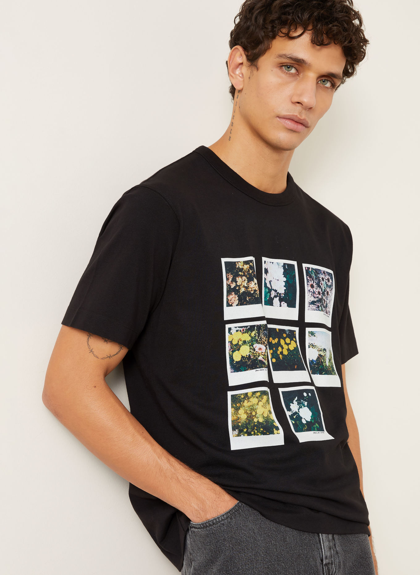 DRIES VAN NOTEN Tričko: ČERNÁ / ŽLUTÁ / ZELENÁ
