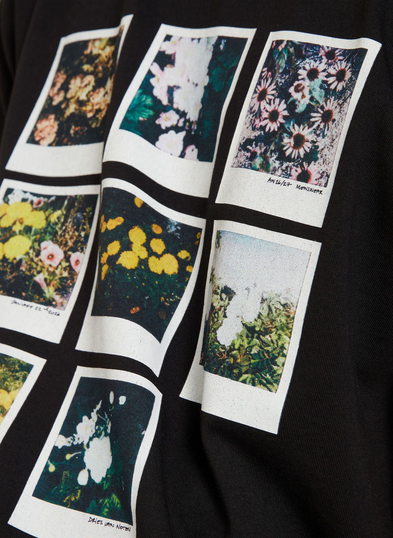 DRIES VAN NOTEN Tričko: ČERNÁ / ŽLUTÁ / ZELENÁ