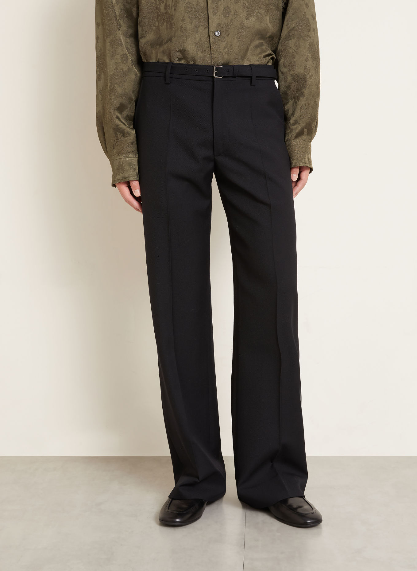 DRIES VAN NOTEN Pantalon PRESTON coupe classique: NOIR