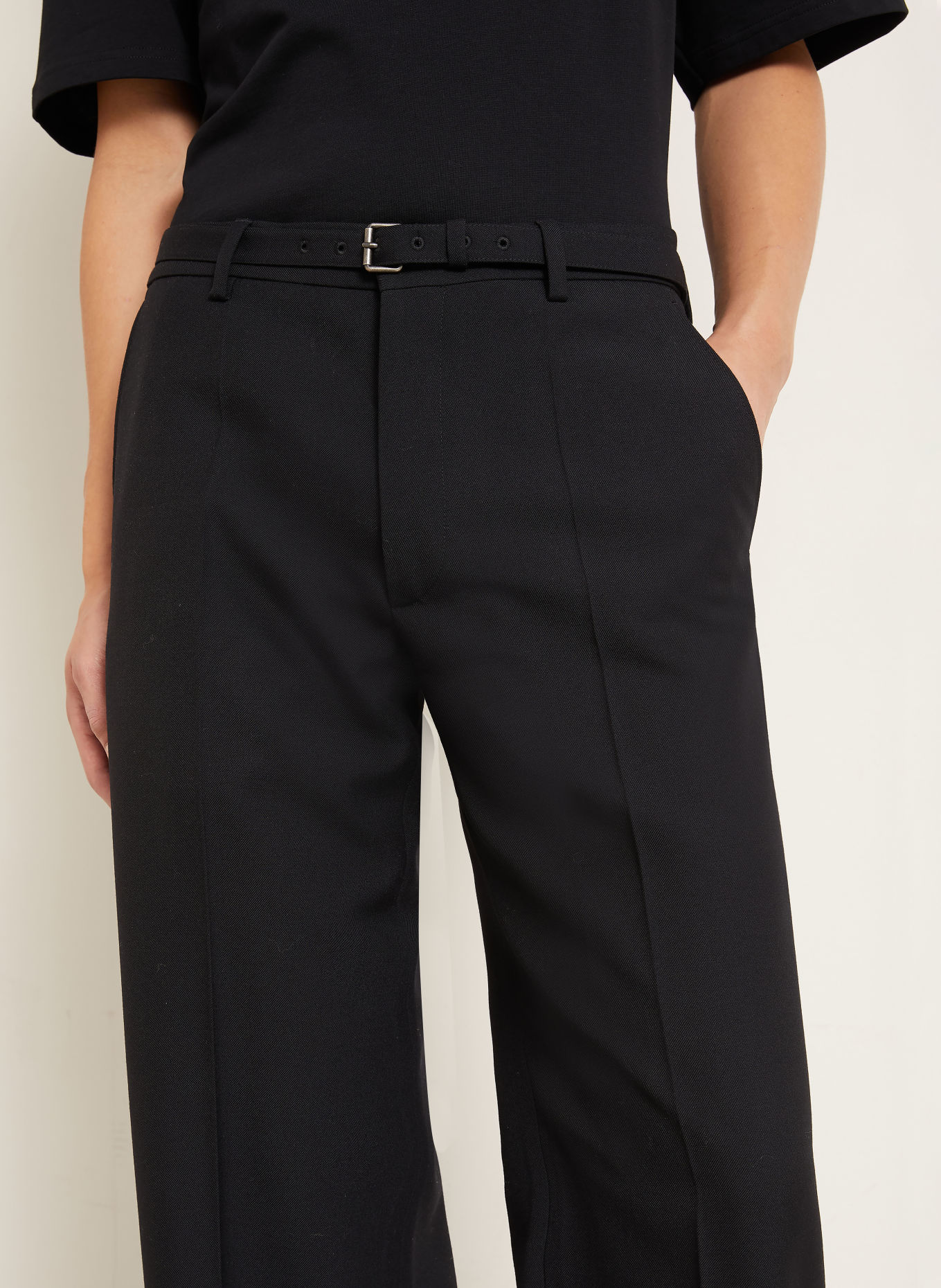 DRIES VAN NOTEN Pantalon PRESTON coupe classique: NOIR