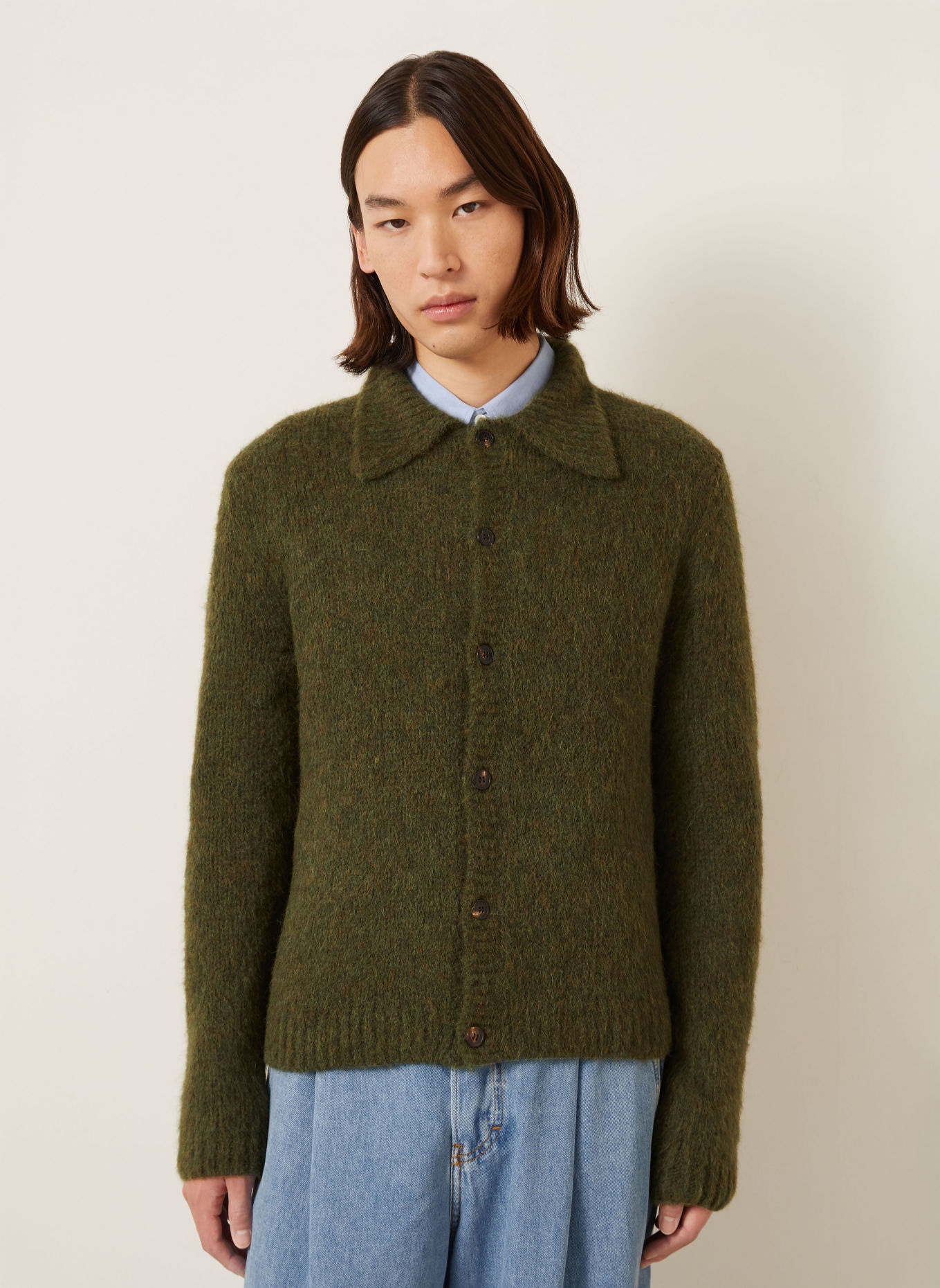 DRIES VAN NOTEN Kardigan: ZIELONY