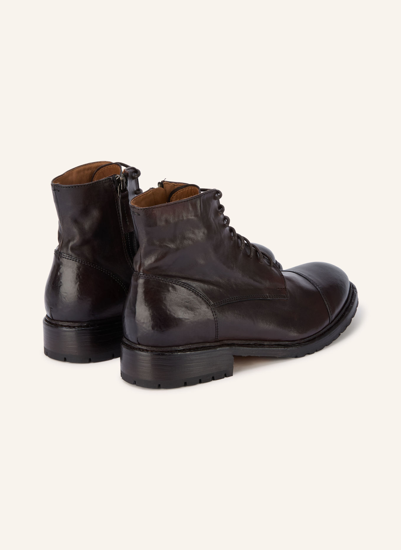 Cordwainer Ghete cu șireturi: MARO ÎNCHIS
